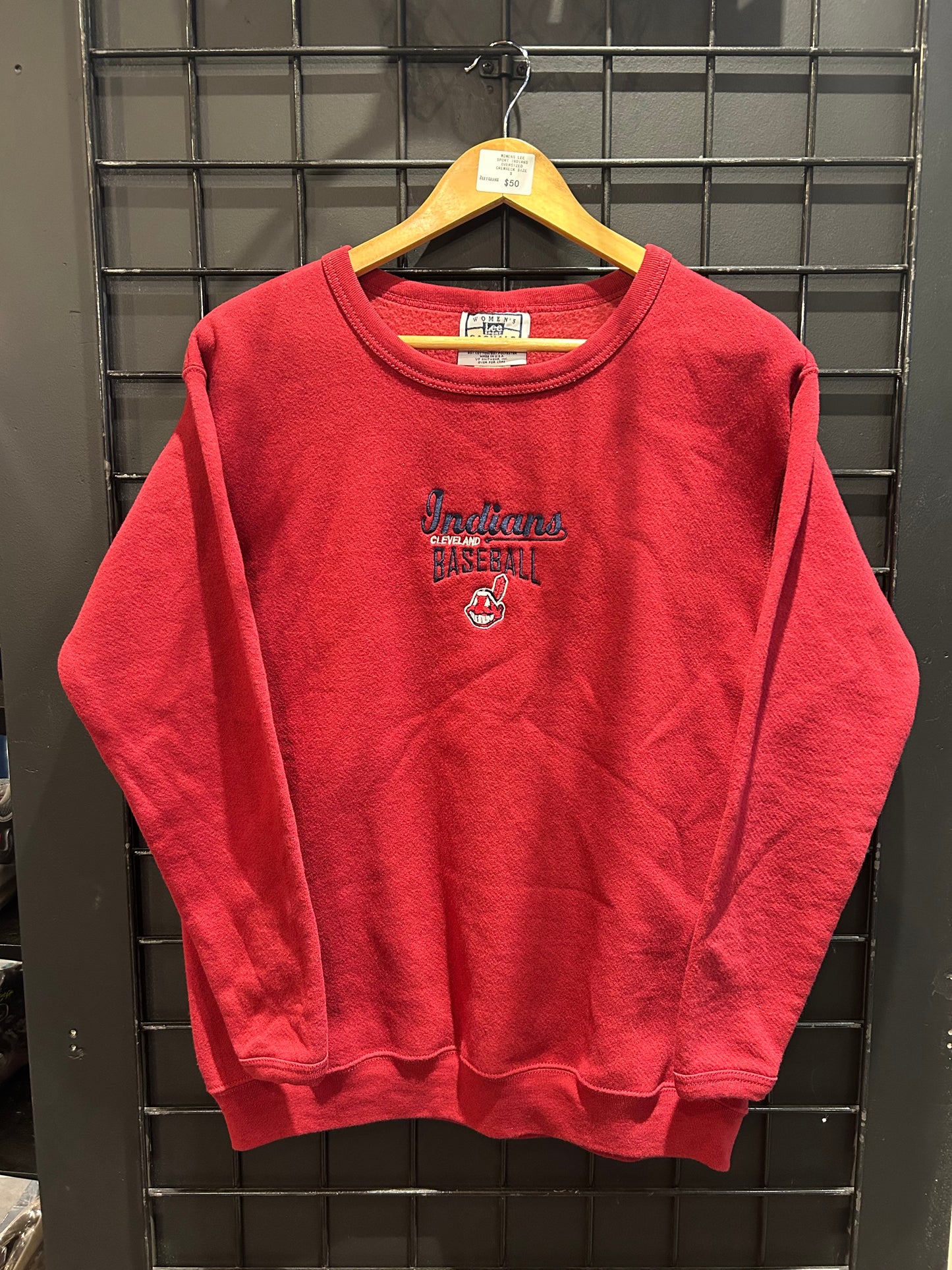 Women’s Lee Sports Cleveland Indians Oversized Crewneck size Small