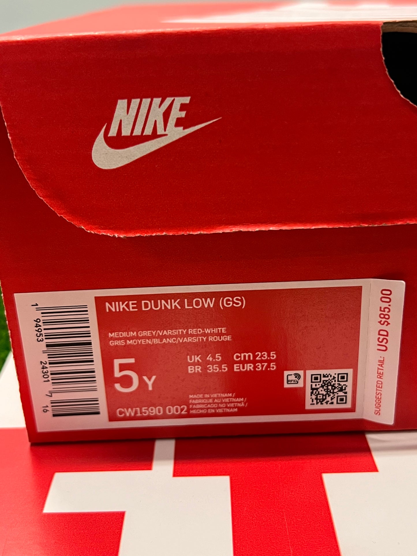 Gradeschool Nike Dunk Low UNLV Brand New
