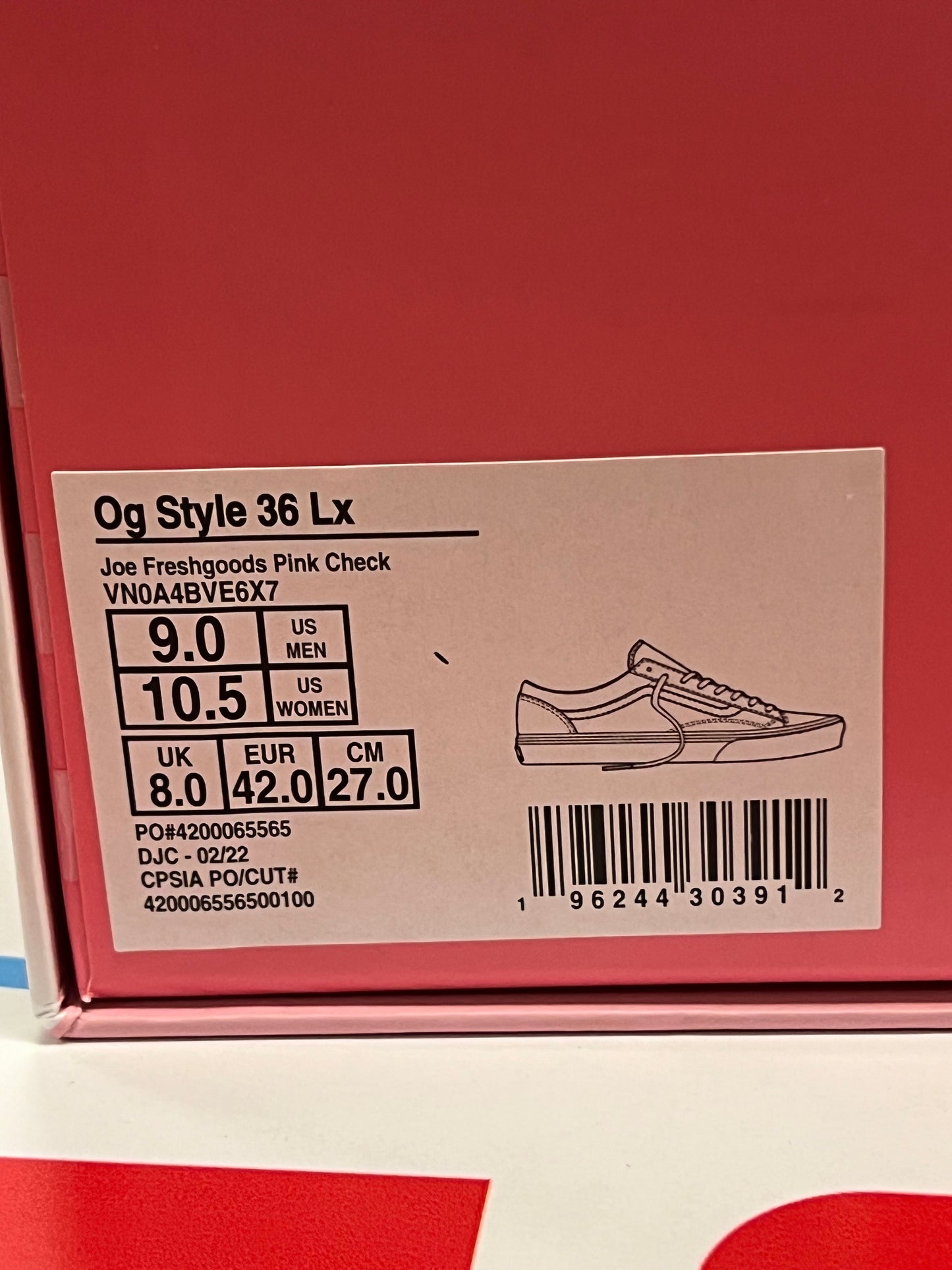 Men’s Vans Joe Freshgoods Pink Brand New