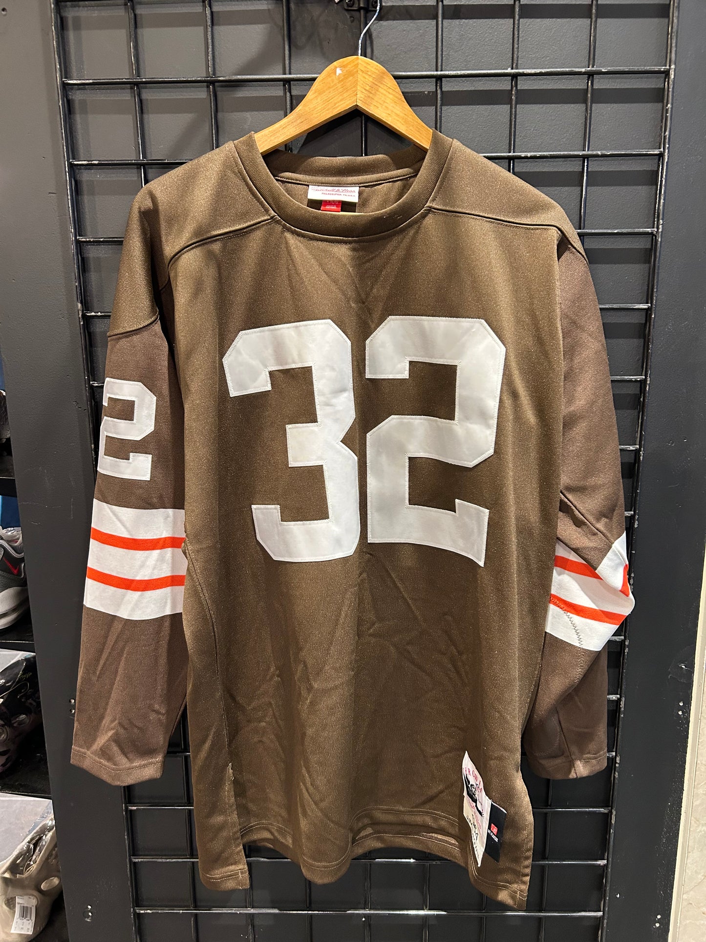 Mitchell and Ness Cleveland Browns #32 Jim Brown Jersey Size Large