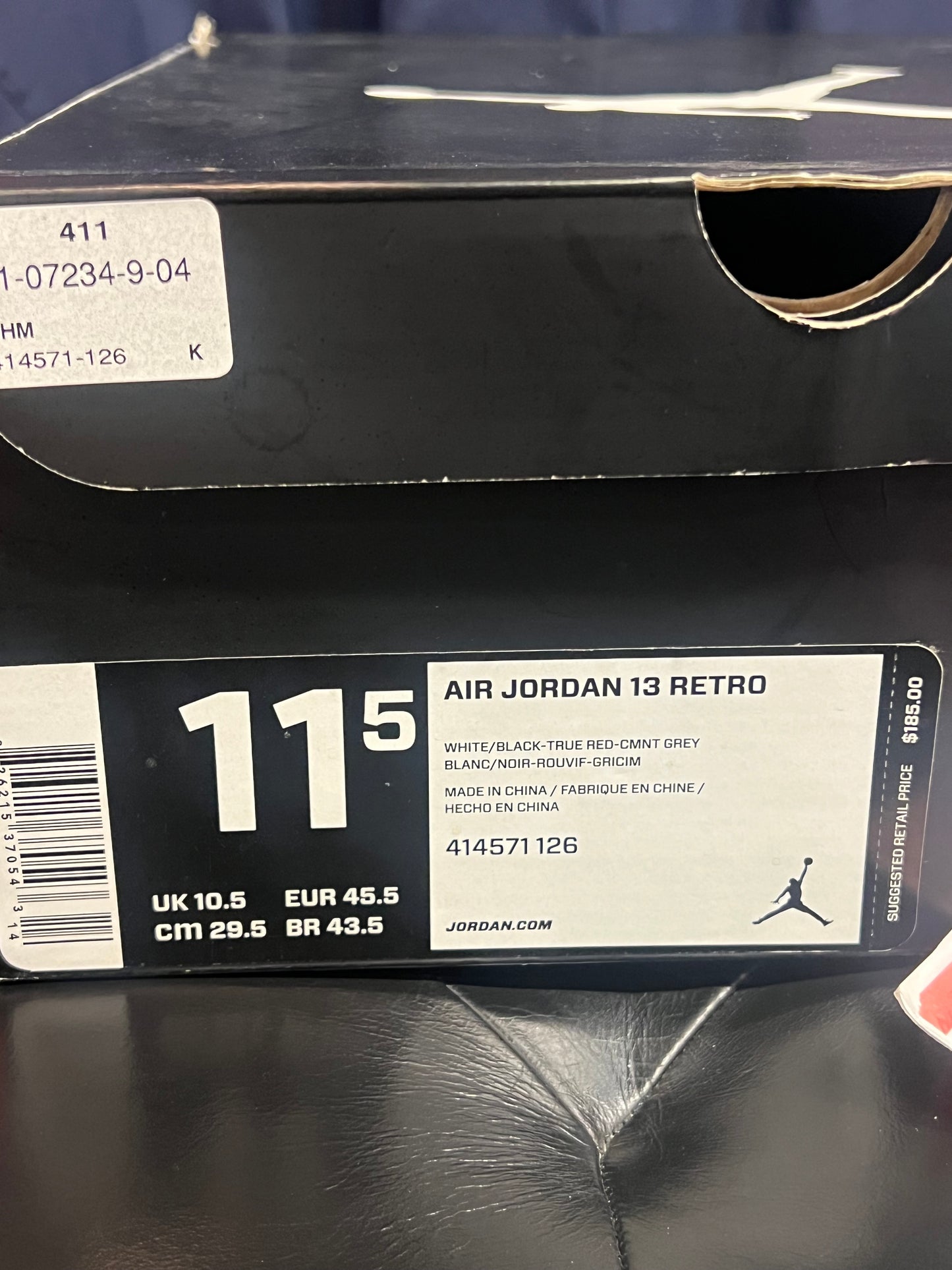 Men’s Air Jordan 13 Grey Toe Size 11.5