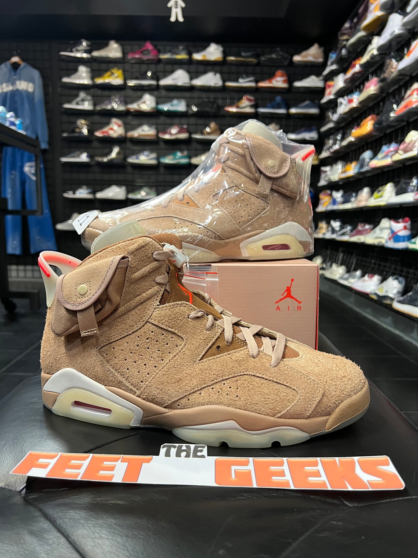 Air Jordan 6 Retro Travis Scott Khaki Men Shoes New