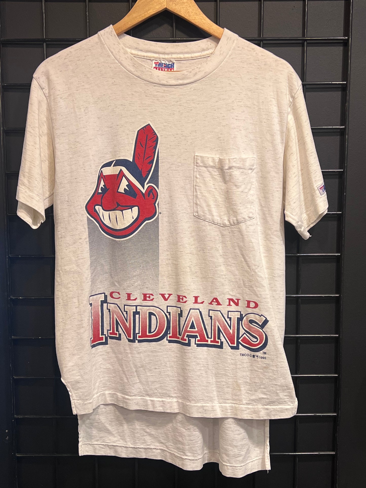 Trench Cleveland Indians Pocket Tee Size L