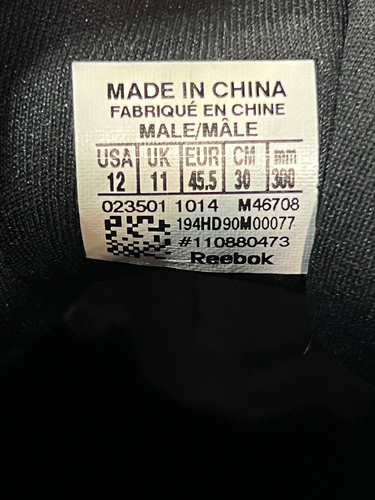 Men’s Reebok The Shroud Shawn Kemp Size 12