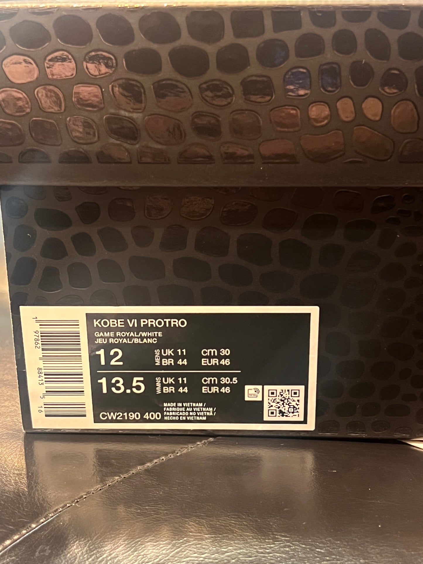 Men’s Kobe 6 Dodgers Size 12 Brand New