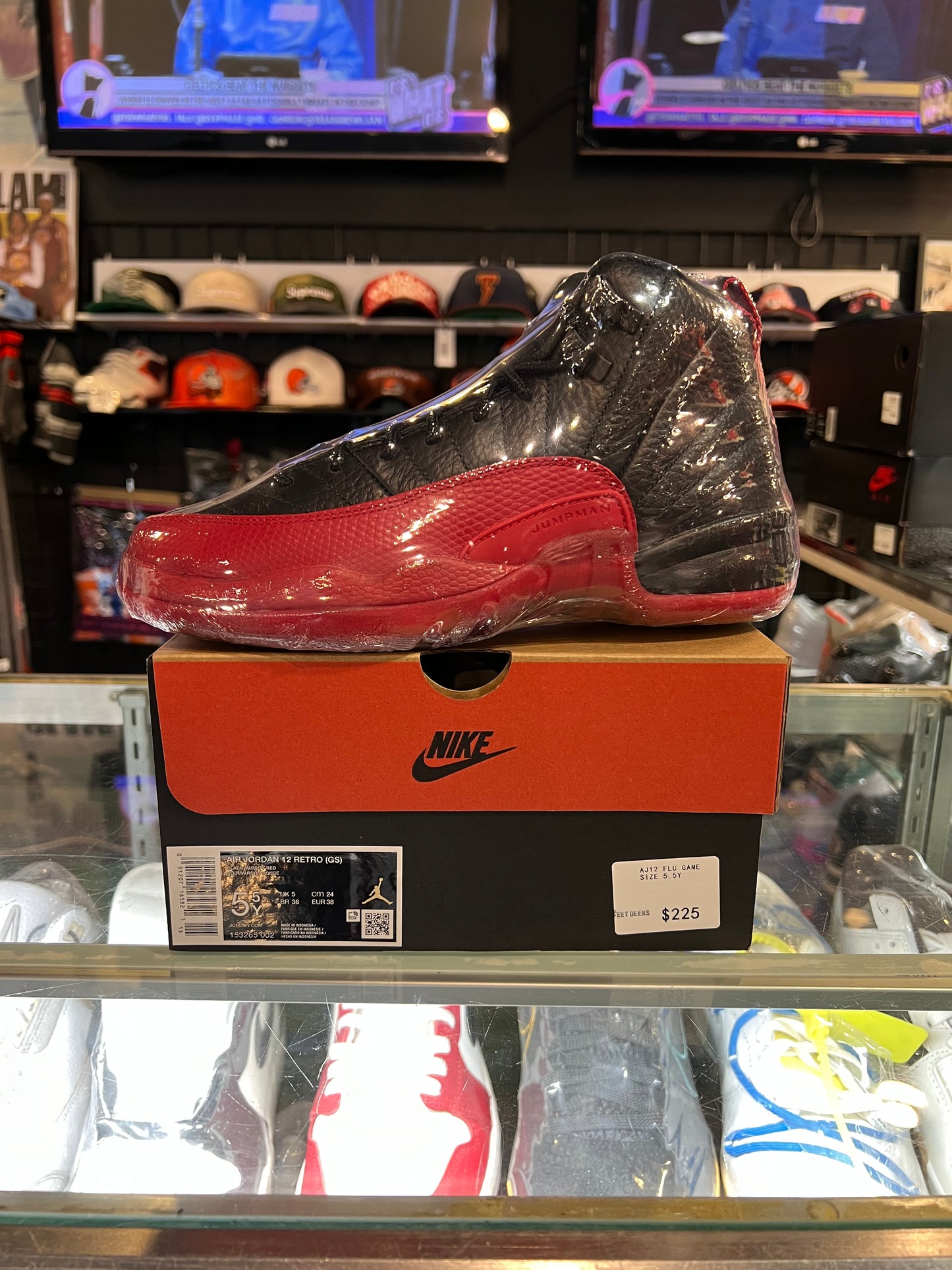 Gradeschool Air Jordan 12 Bred Size 5.5y Shoes Brand New