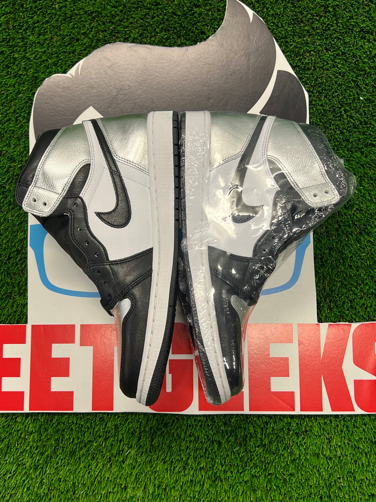 Women’s Air Jordan 1 Silver Toe Brand New