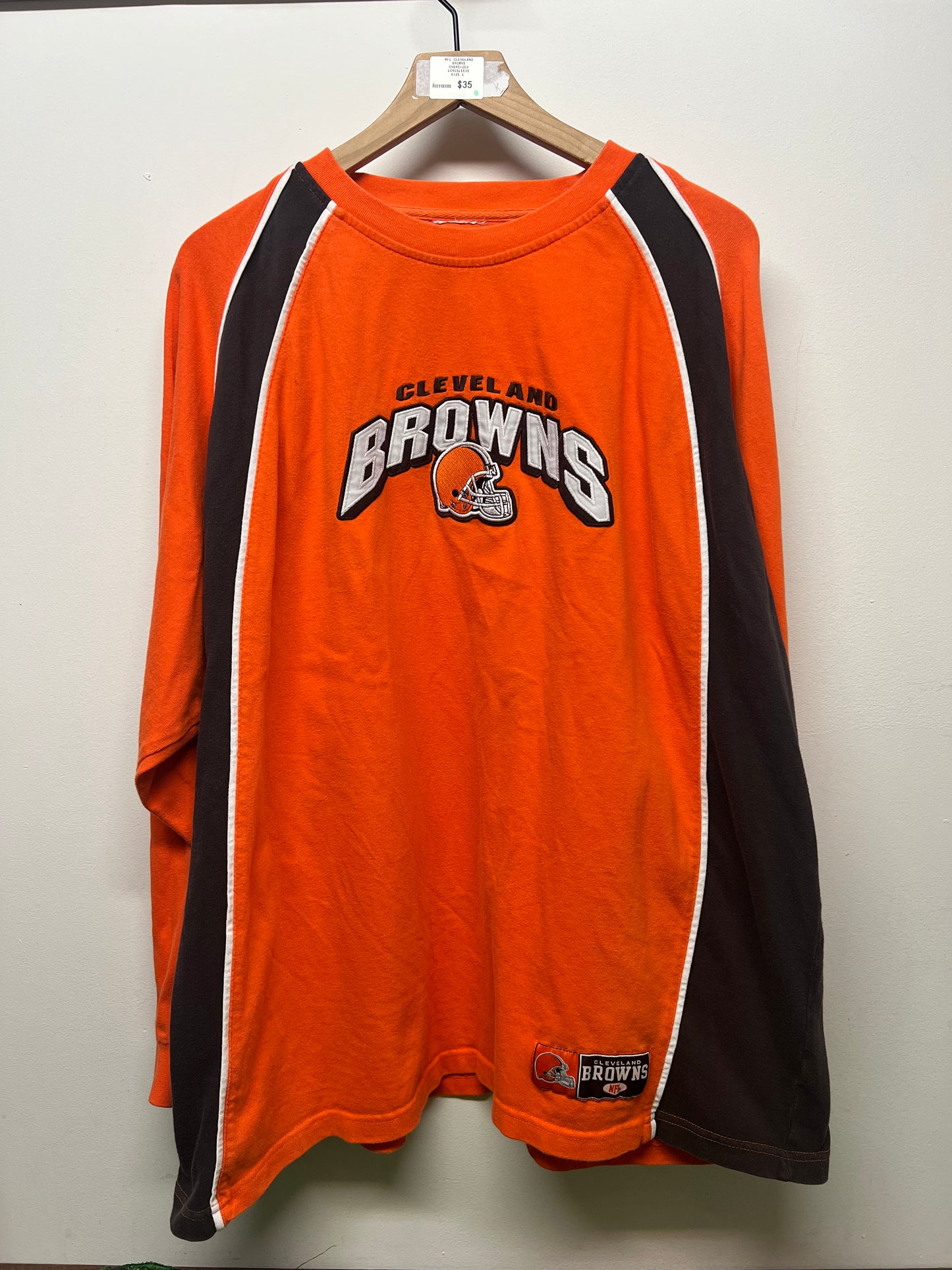 Men’s NFL Cleveland Browns Oversized Longsleeve Size L