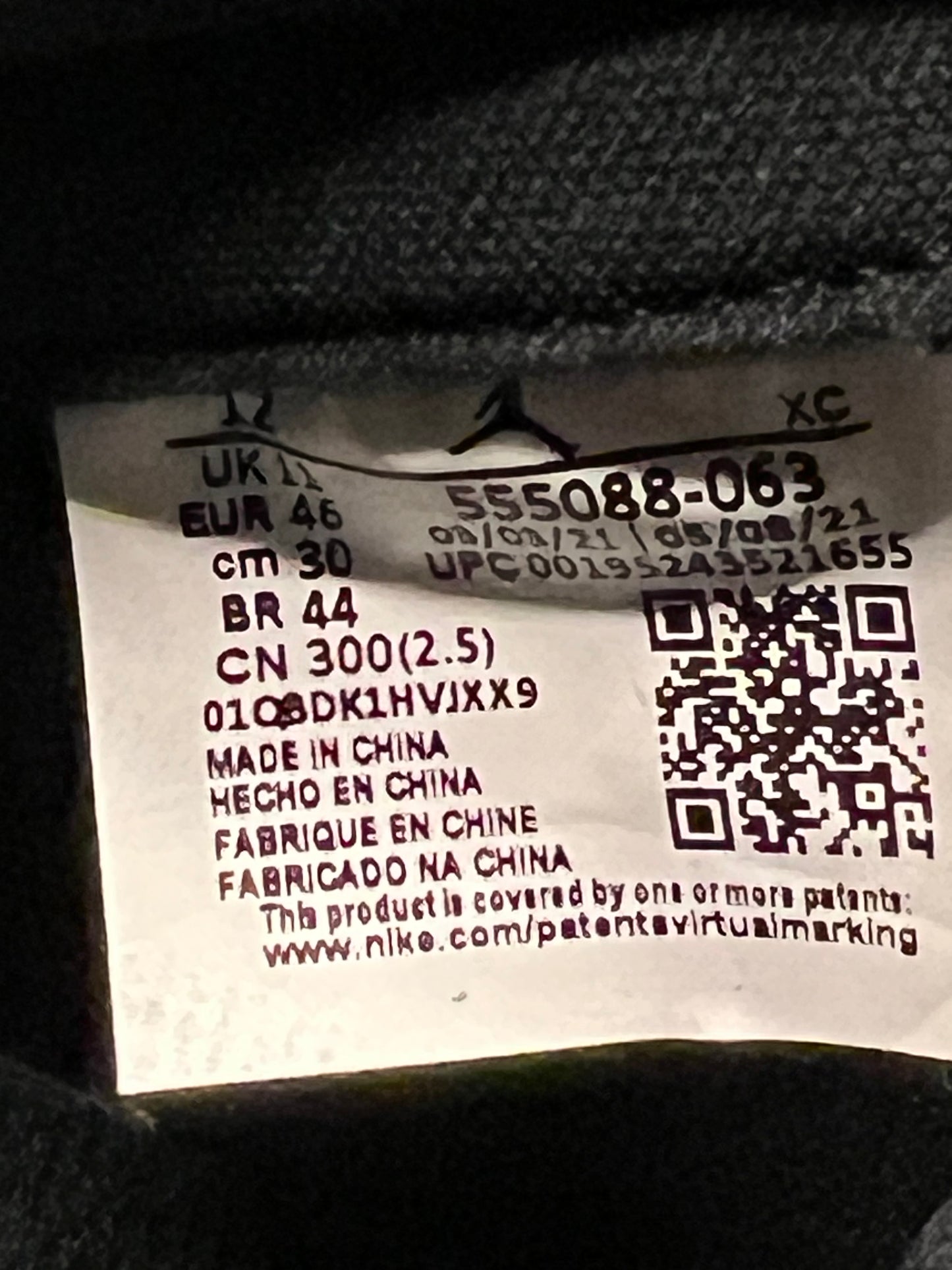 Men’s Air Jordan 1 Patent Bred Size 12