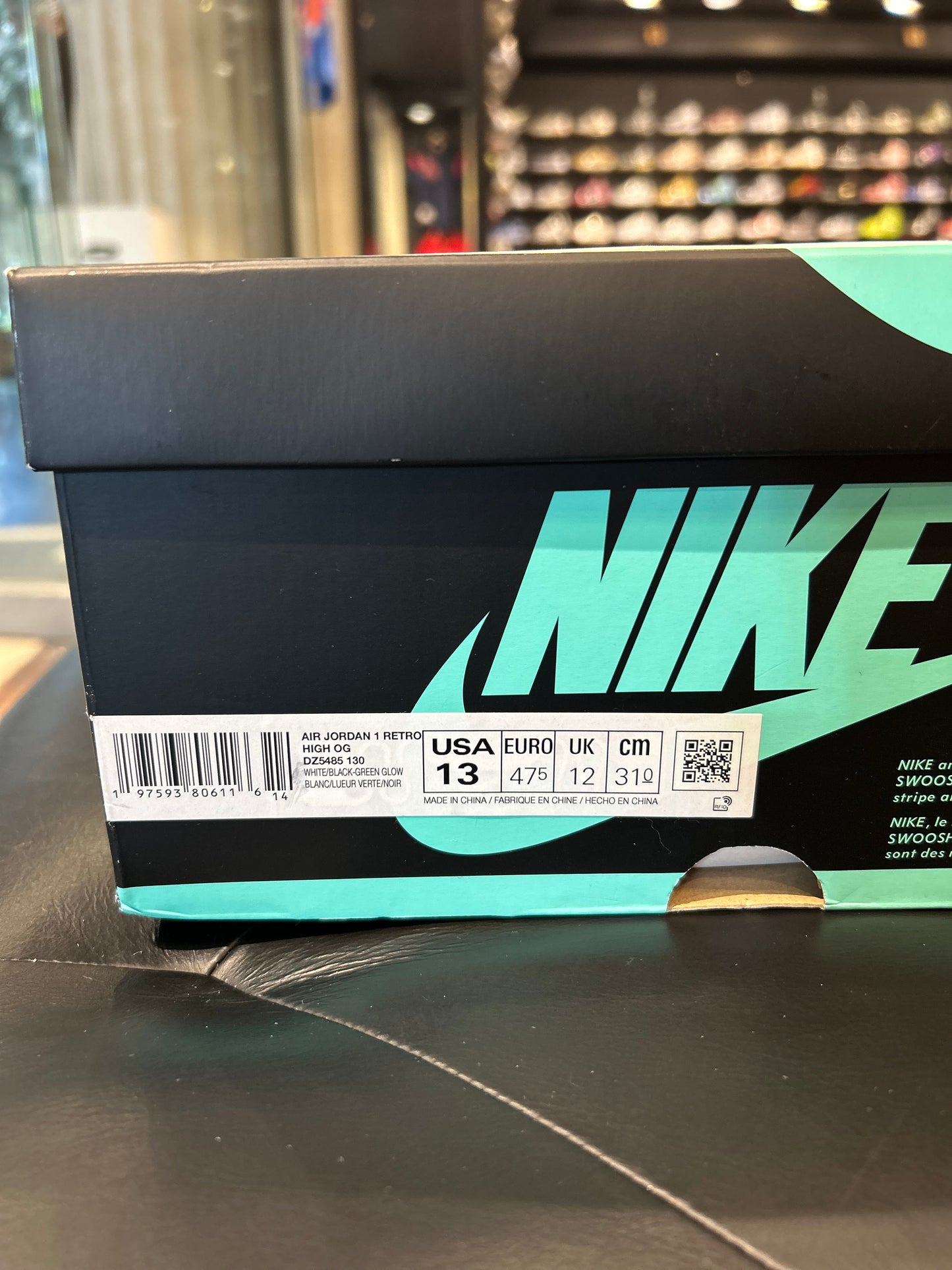 Air Jordan 1 High OG Green Glow size 13