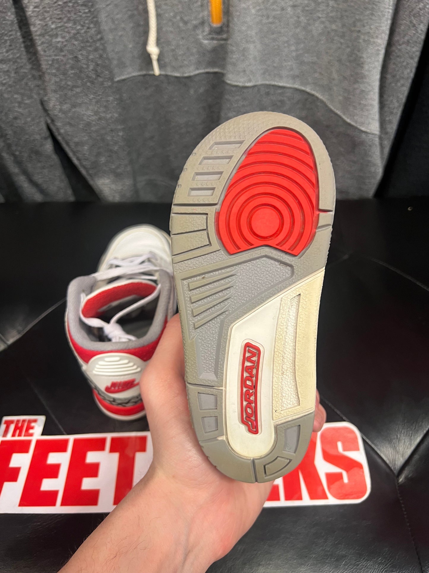Kids Air Jordan 3 Fire Red Size 10c Pre-Owned