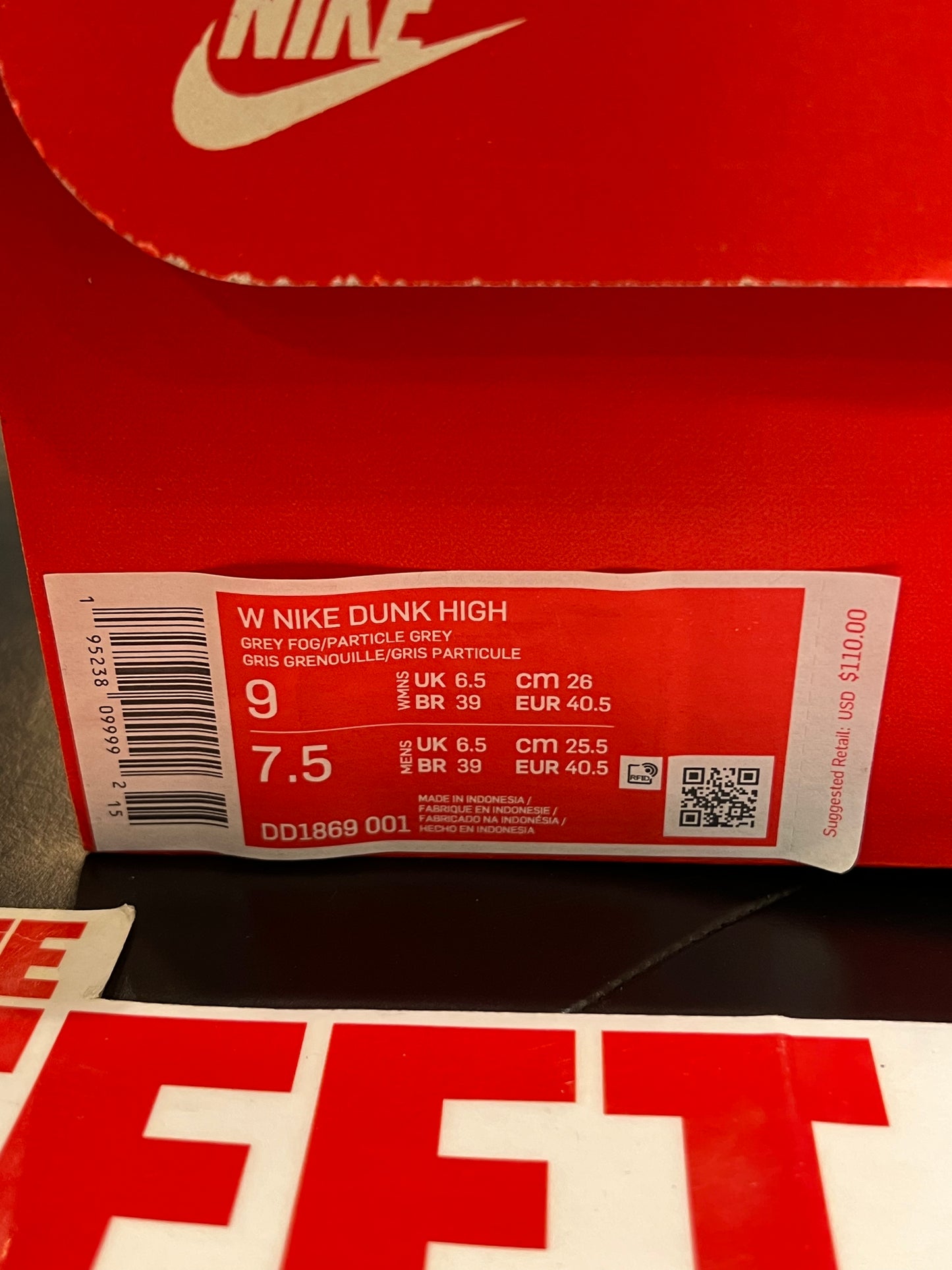 Women’s Nike Dunk High Grey Brand New