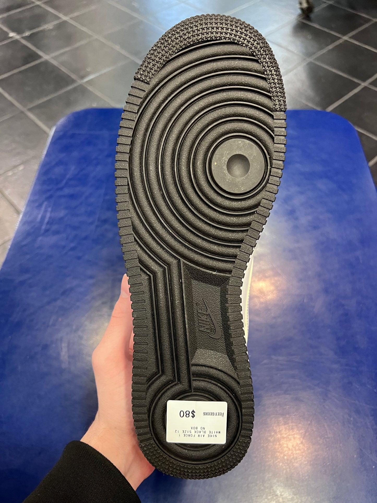 Nike Air Force 1 White Black Size 12