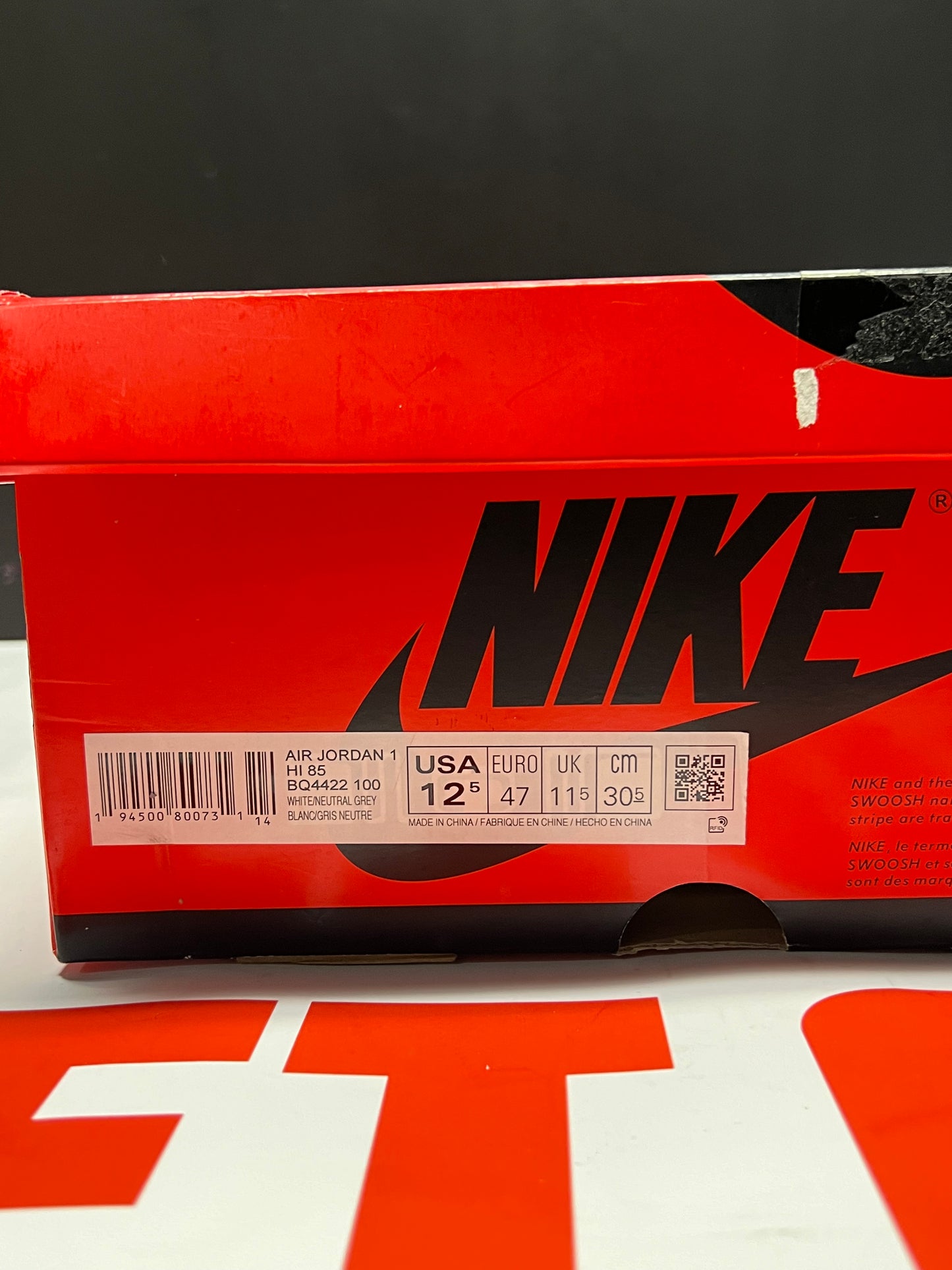 Men’s Air Jordan 1 ‘85 High Neutral Grey Brand New