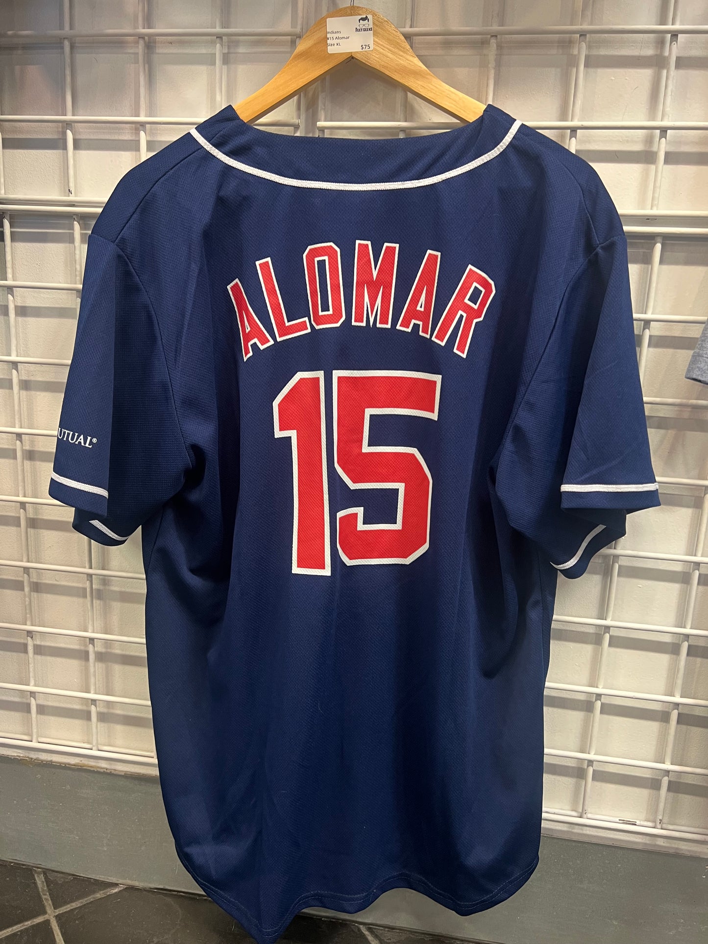 Men’s Cleveland Indians #15 Alomar Size XL