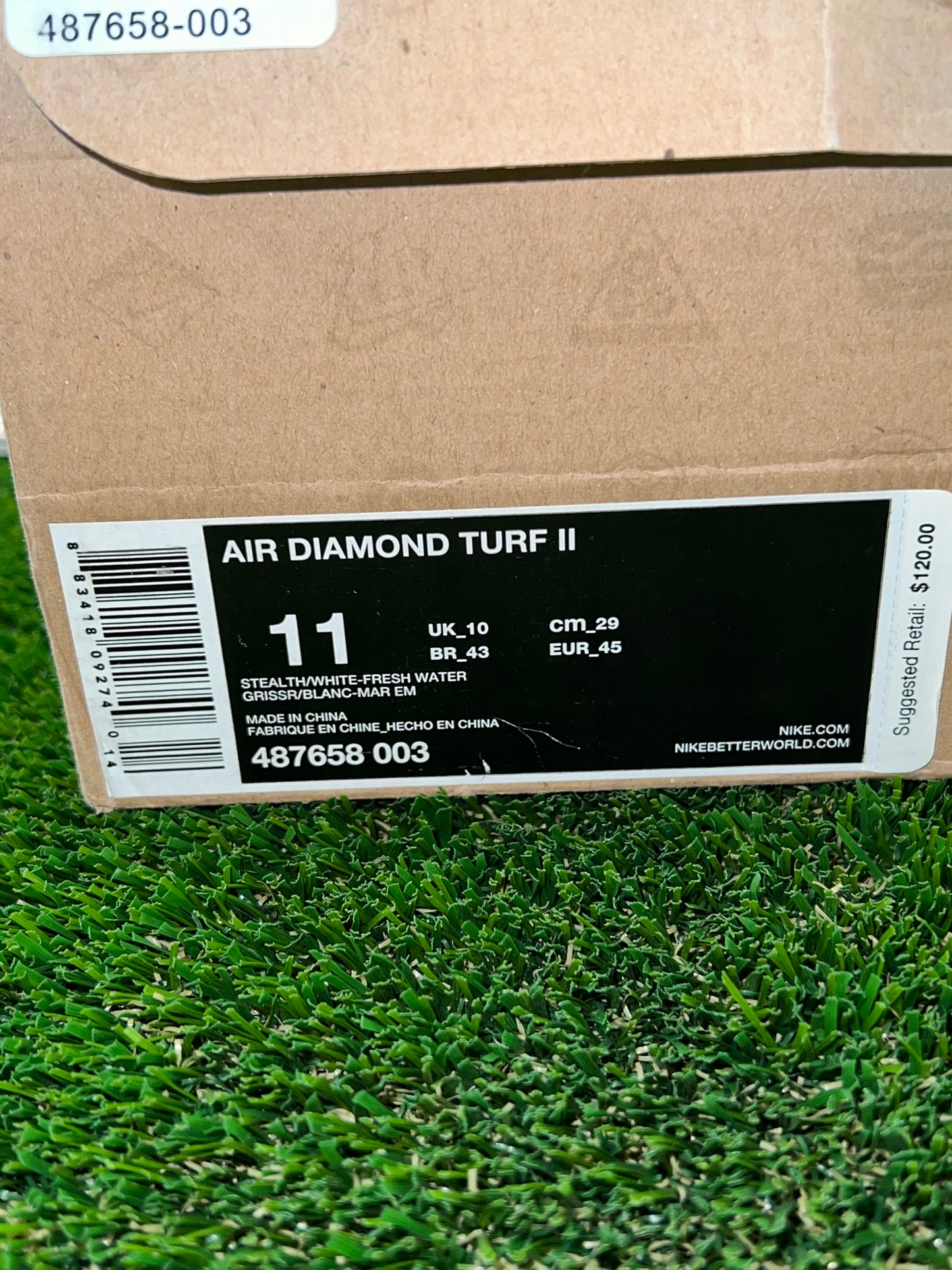 Nike Diamond Turf 2 Deion Sanders Freshwater size 11 Shoes Brand New