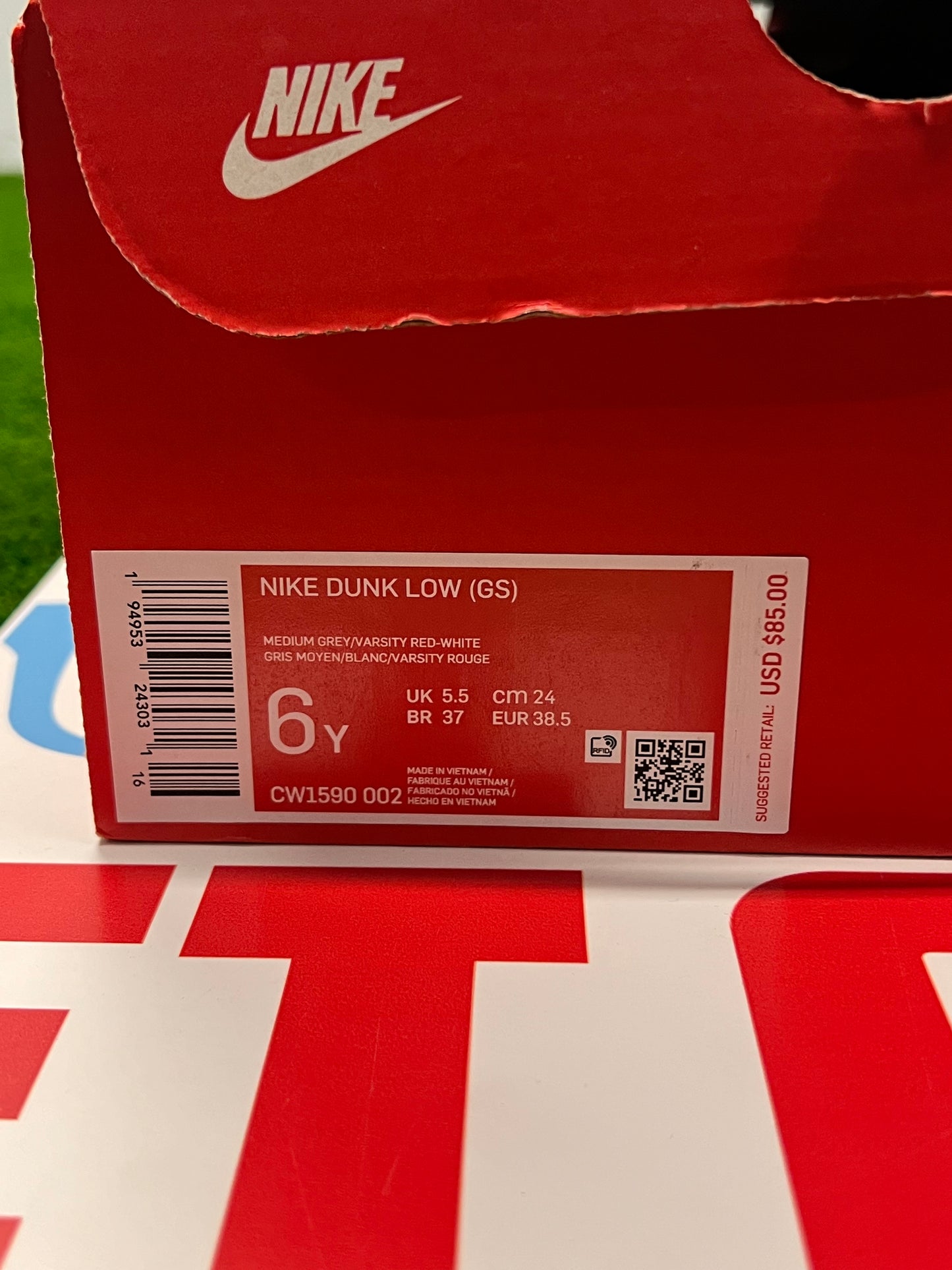 Gradeschool Nike Dunk Low UNLV Brand New