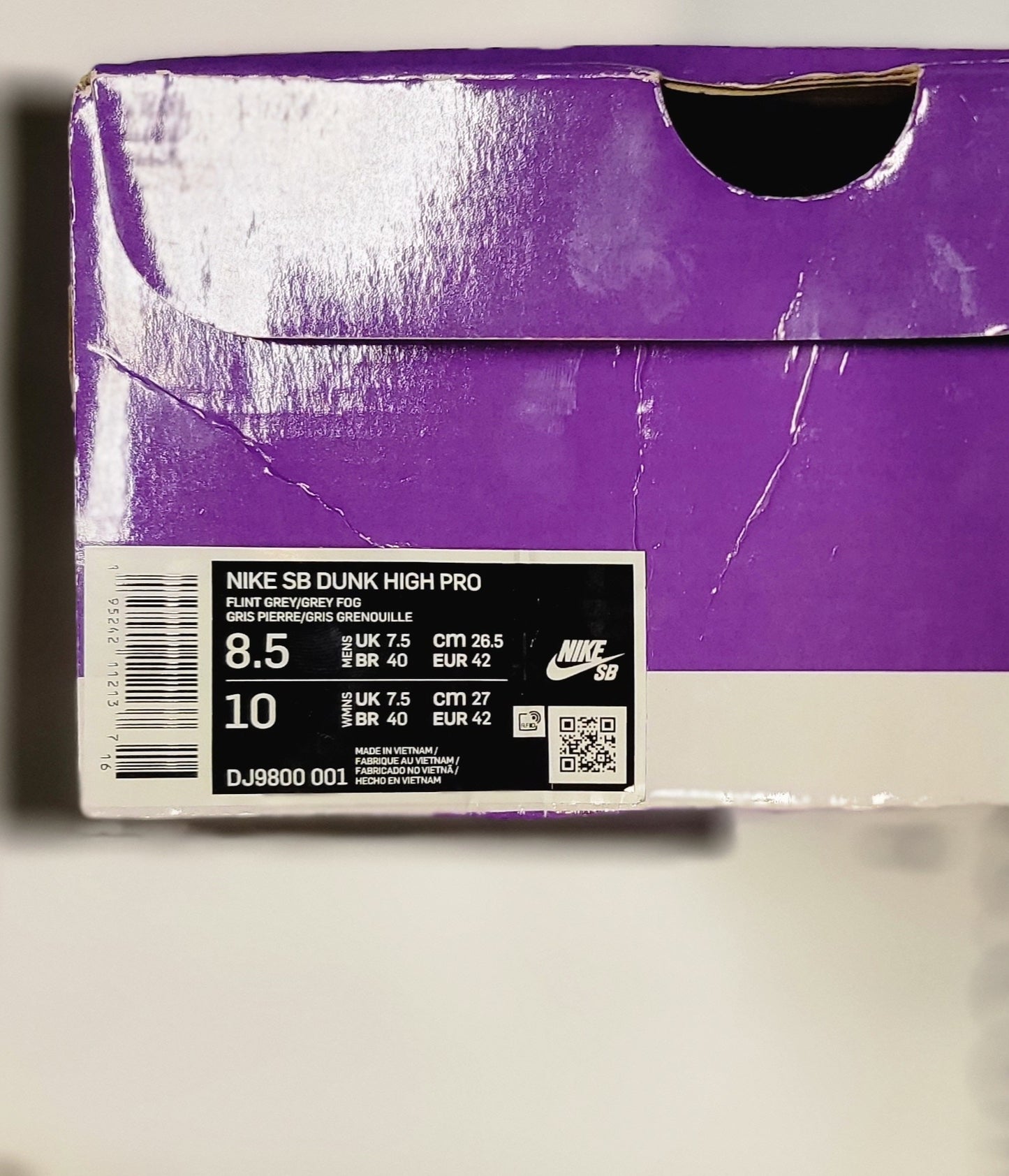 Men’s Shoes Nike SB Dunk High Medium Grey Brand New