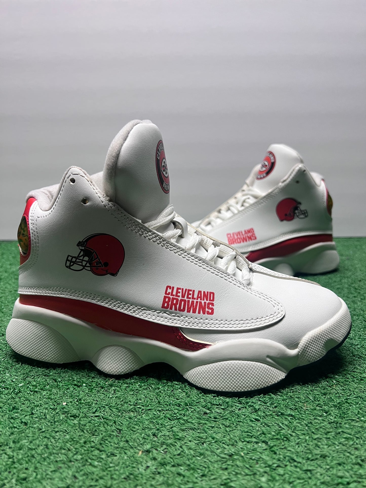 Cleveland Browns Bootleg Jordan 13s Size 4