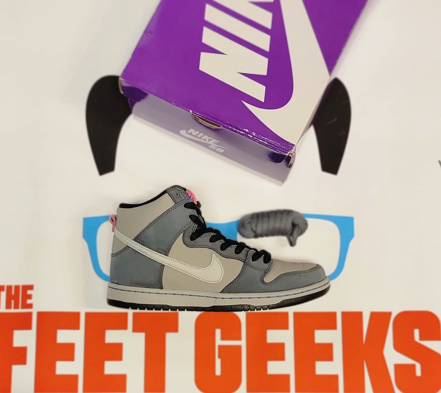 Men’s Shoes Nike SB Dunk High Medium Grey Brand New