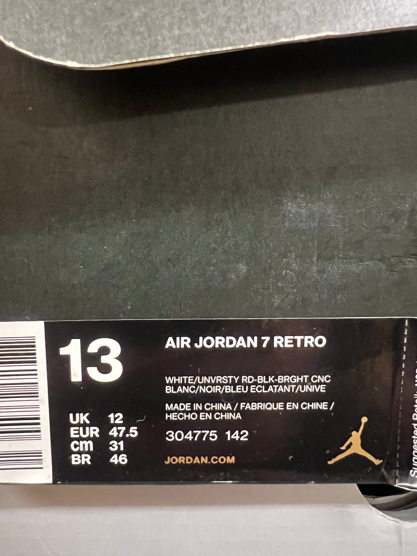 Men’s Jordan 7 Ugly Sweater Brand New Size 13 $270