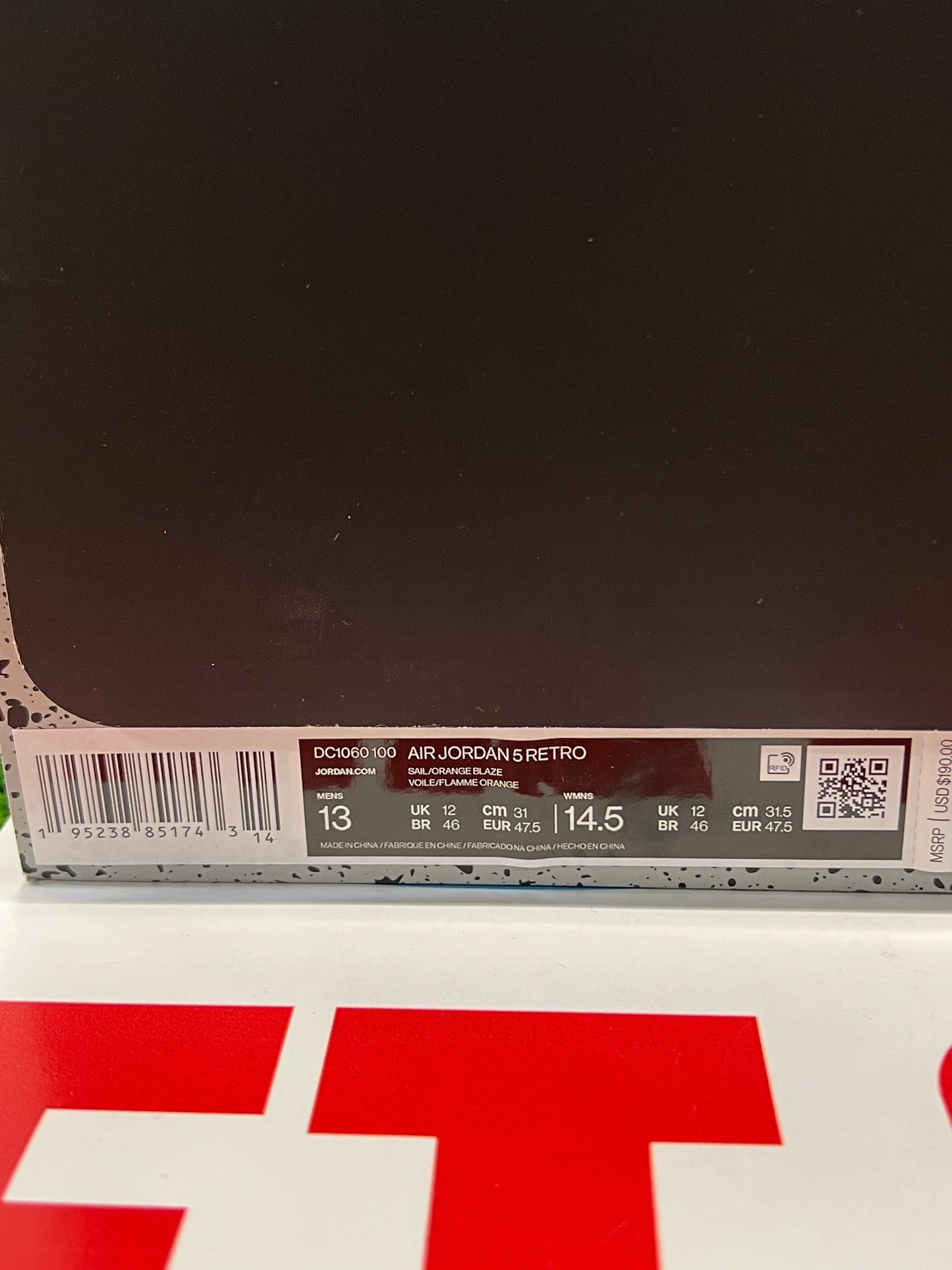 Men’s Jordan 5 Shattered Backboard size 13 Brand New $220