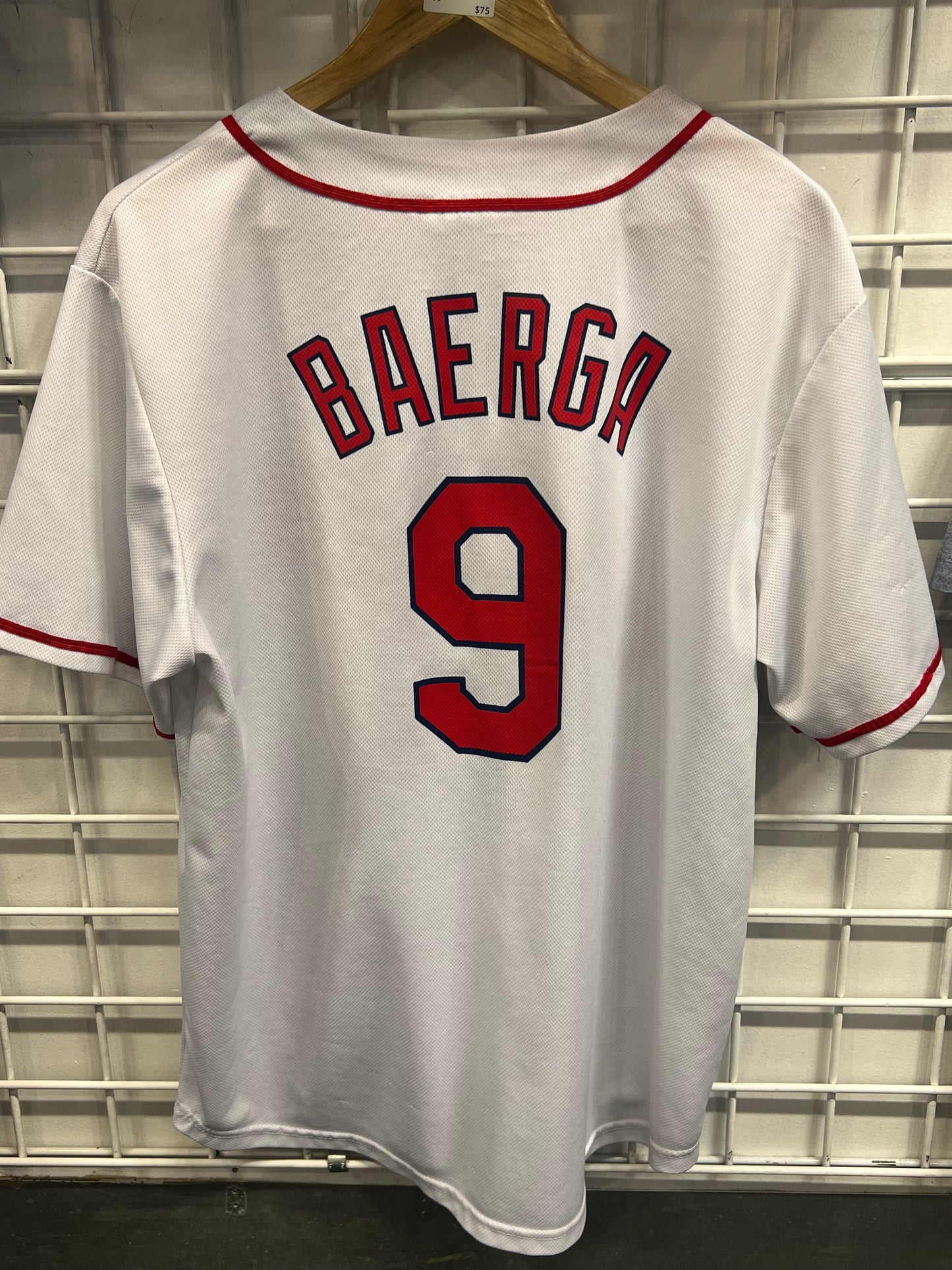 Men’s Indians #9 Baerga Jersey Size L