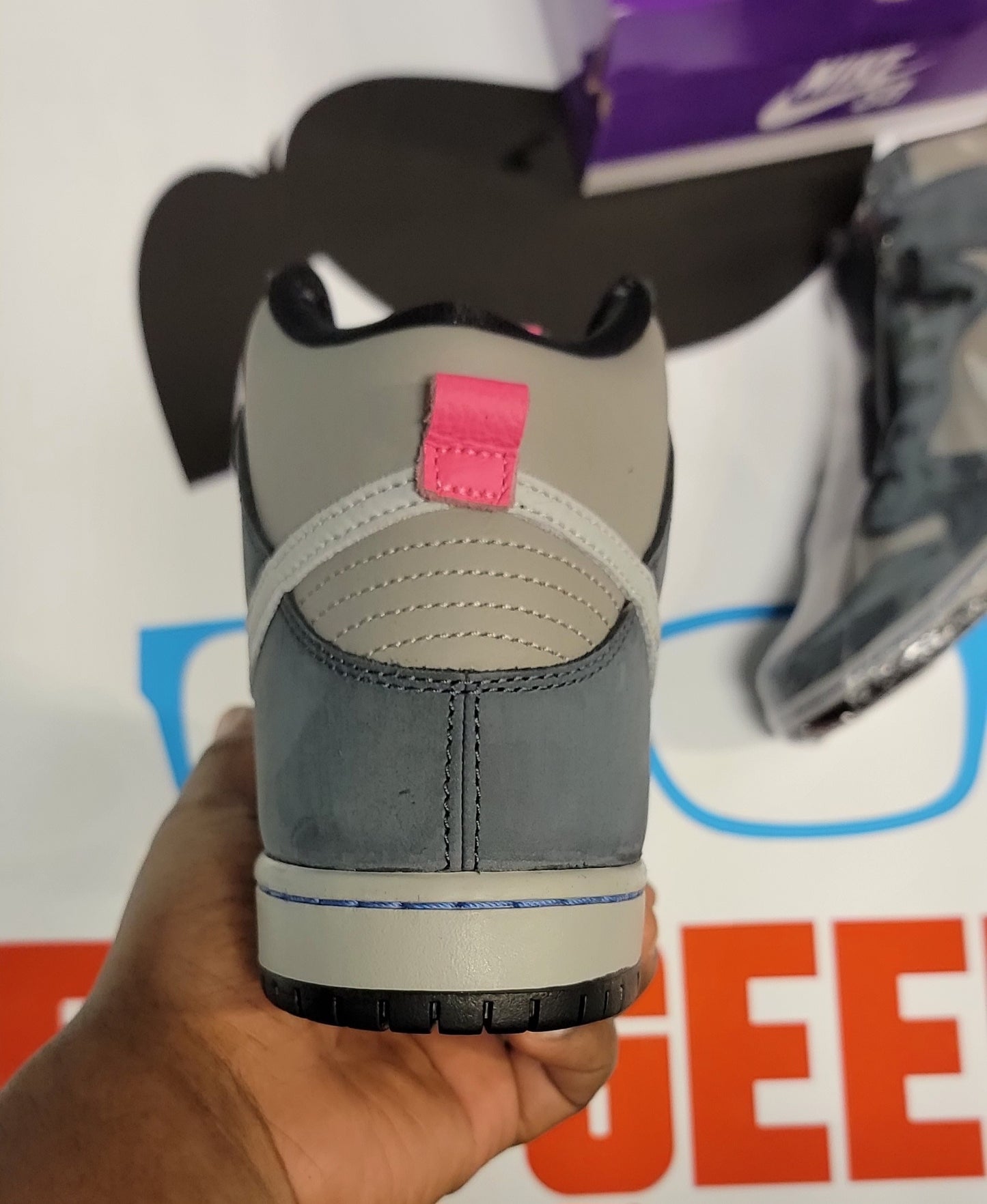 Men’s Shoes Nike SB Dunk High Medium Grey Brand New