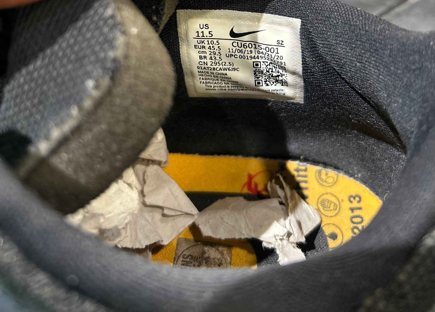 Nike Off White Rubber Dunk Size 11.5 Men Shoes