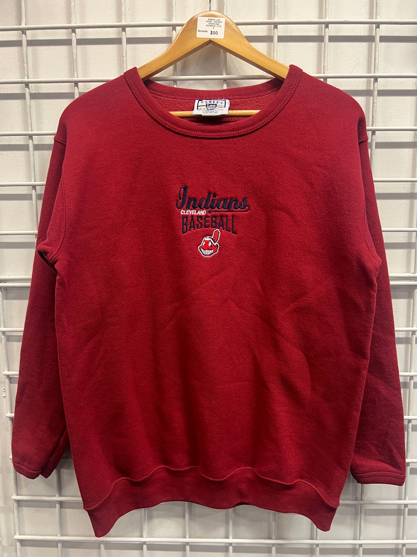 Women’s Lee Sport Oversized Indians Crewneck