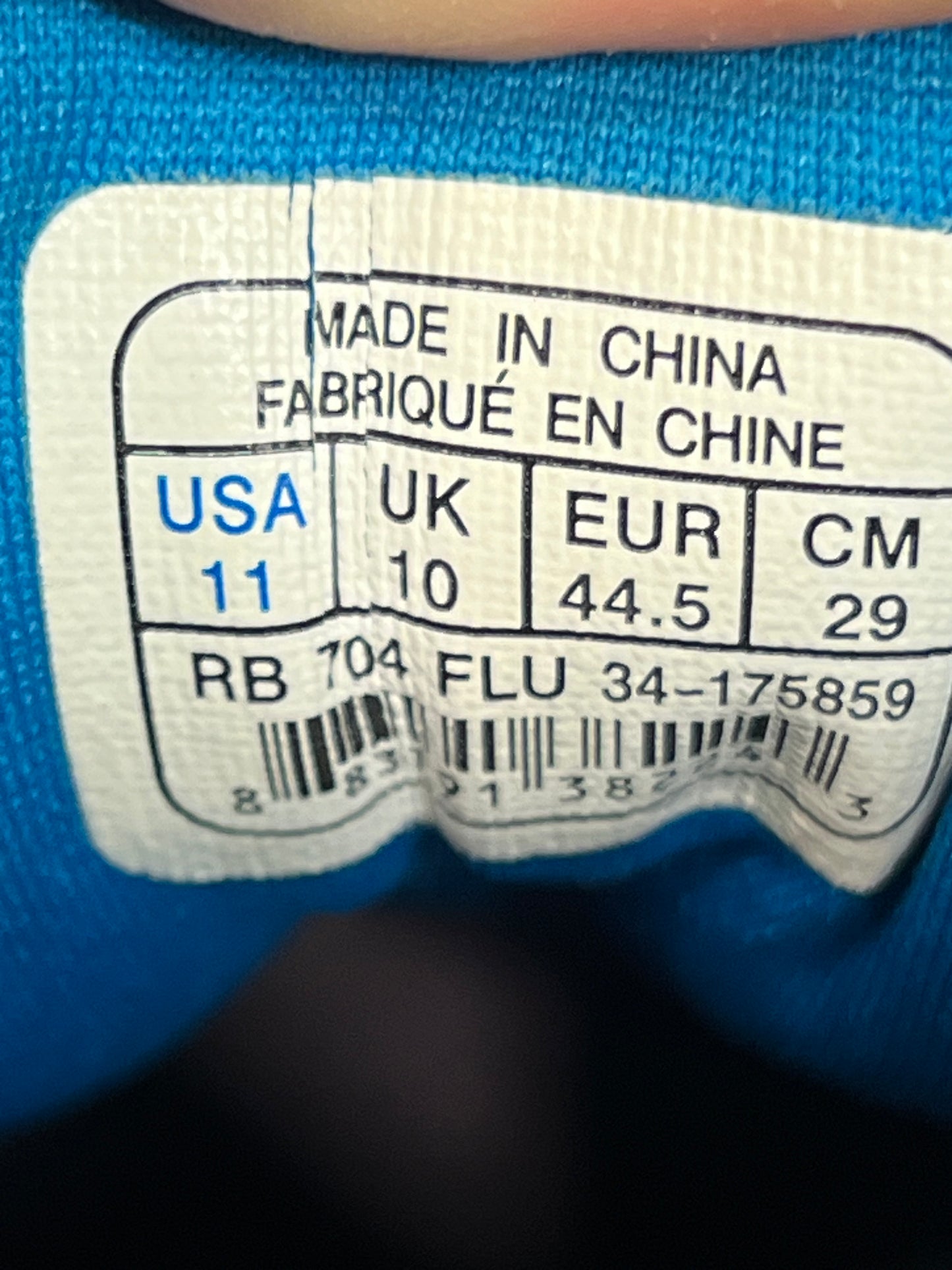 Men’s Reebok BBC Board Flip Malibu Blue Size 11