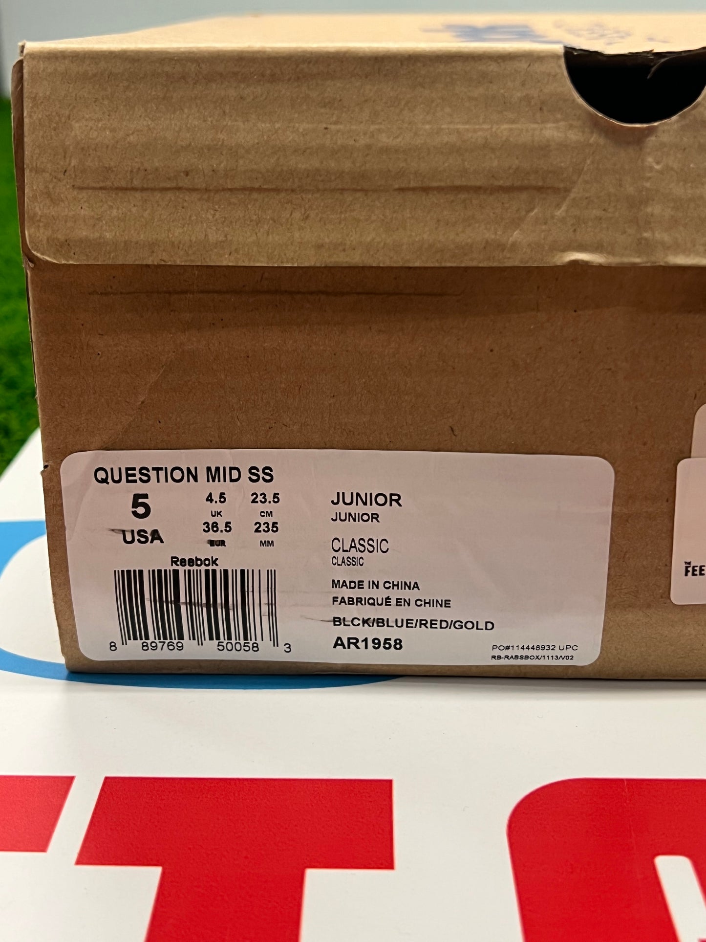 Gradeschool Reebok Question Brand New