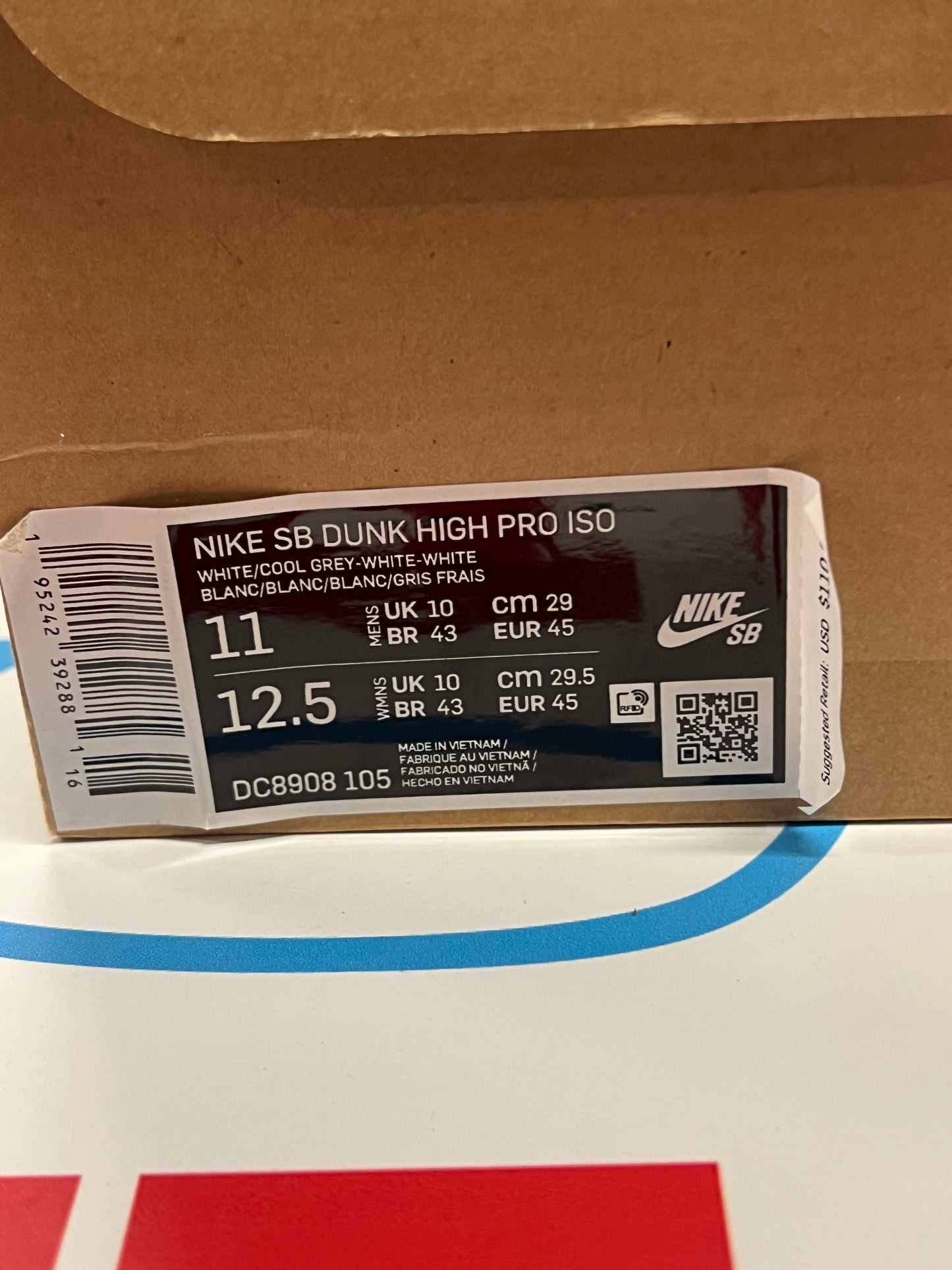 Men’s Nike SB Dunk High Oski Great White Brand New Shoes
