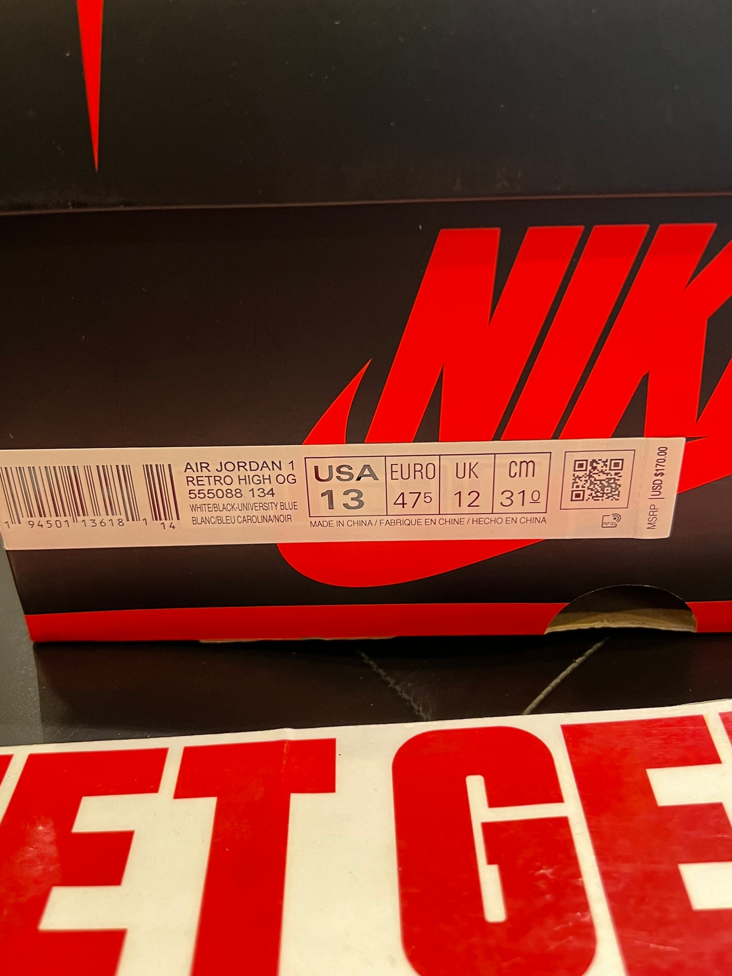 Men’s Air Jordan 1 University Blue Brand New