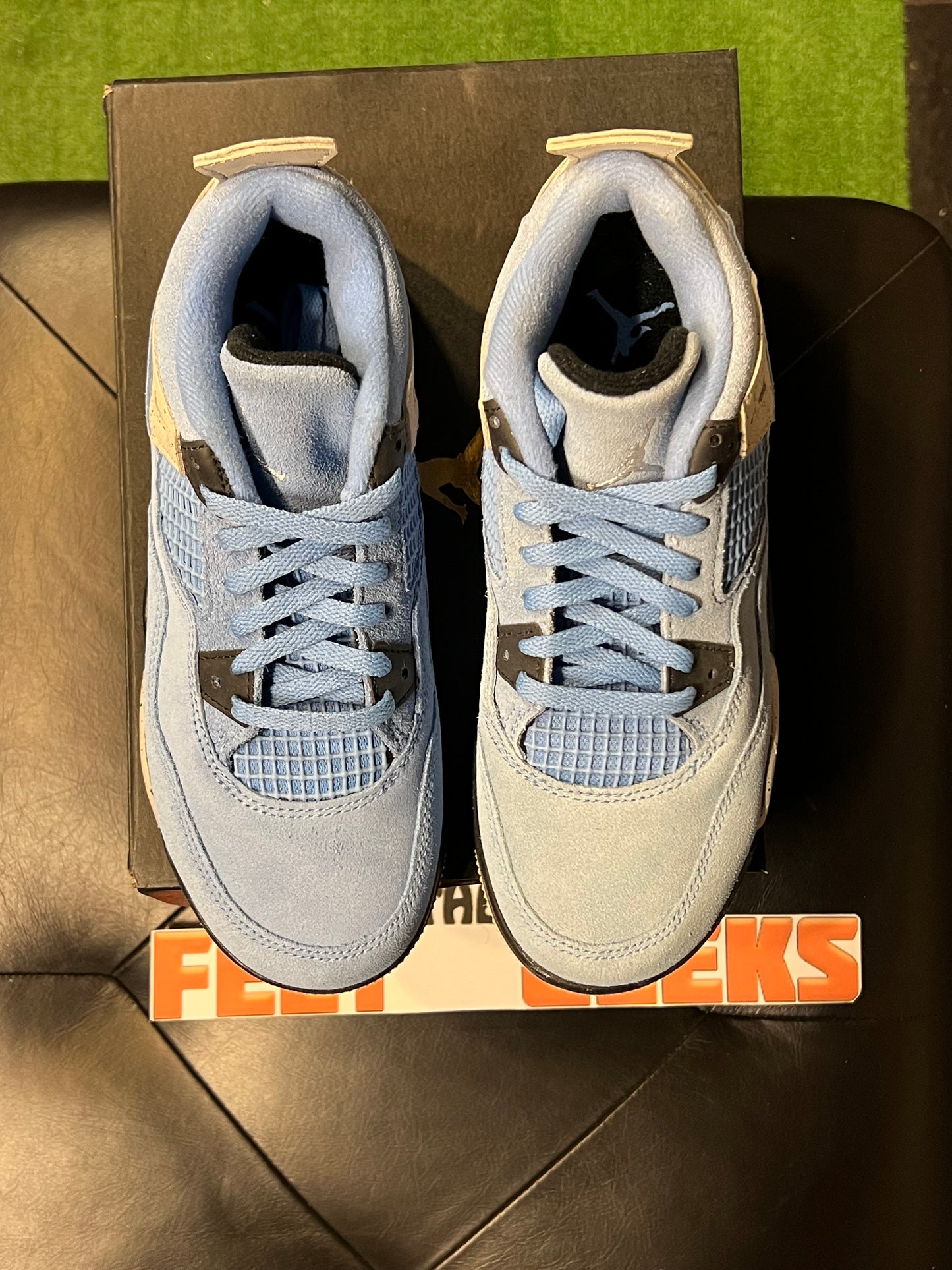 Air Jordan 4 Retro UNC University Blue GS Grade School Shoes New with box