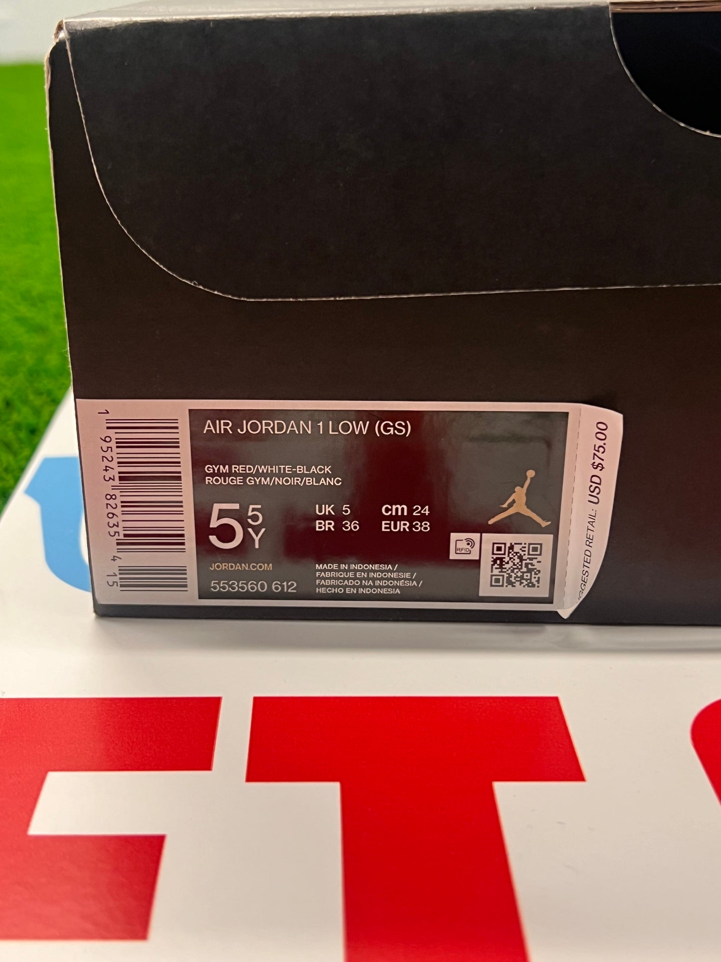 Gradeschool Air Jordan 1 Low Bred Toe Brand New