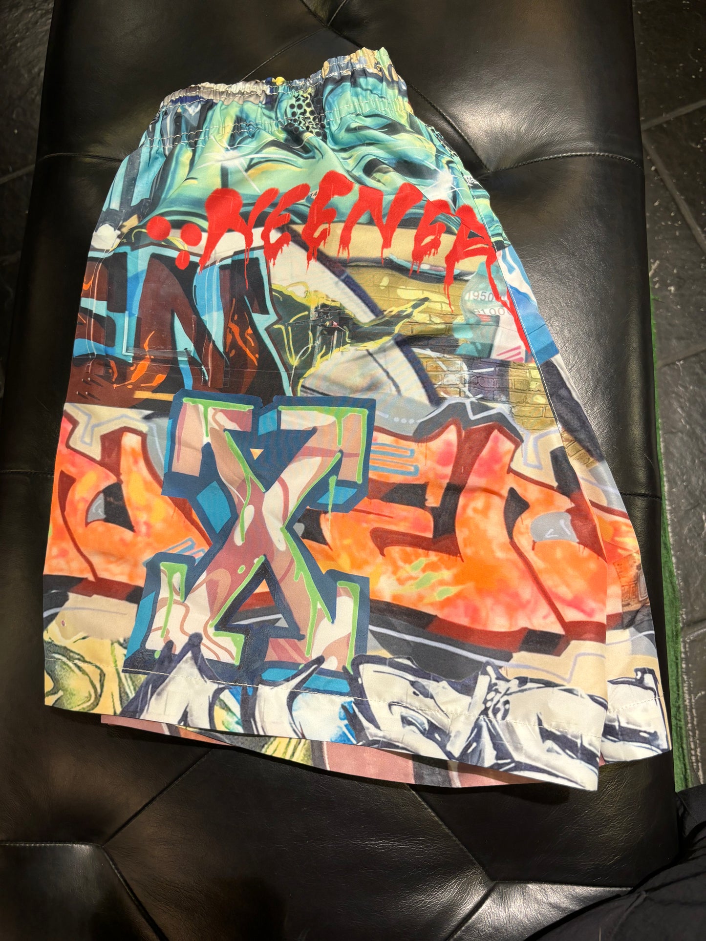 Off White Graffiti Shorts Sz Medium $350