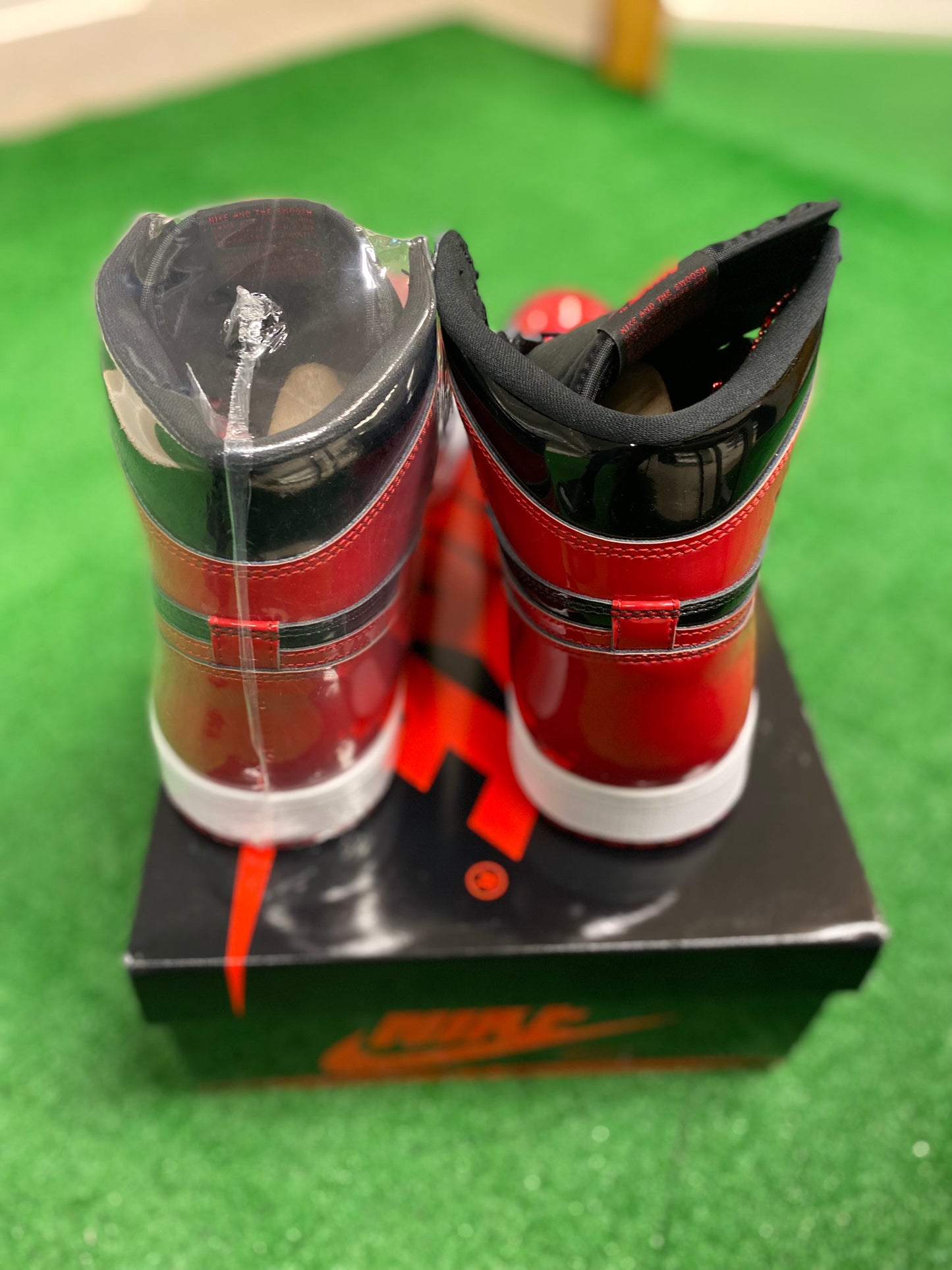 Men’s Air jordan 1 High patent bred men shoes