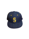 Seattle Mariners Snapback Hat Brand New EQC Navy Gold S Logo Salmon Melonwear