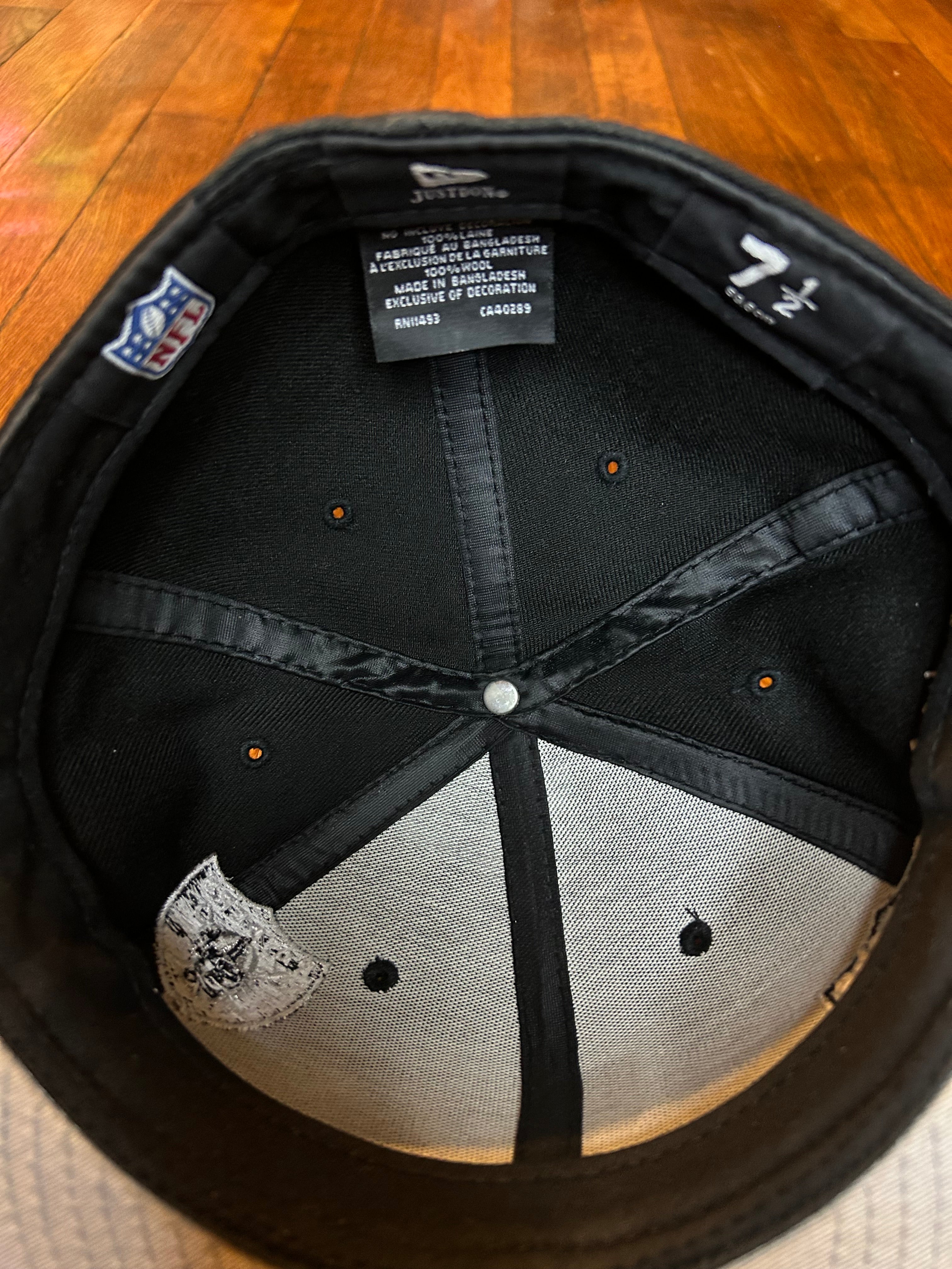 Just Don Las Vegas Raiders NFL Fitted Hat Size 7 1/2