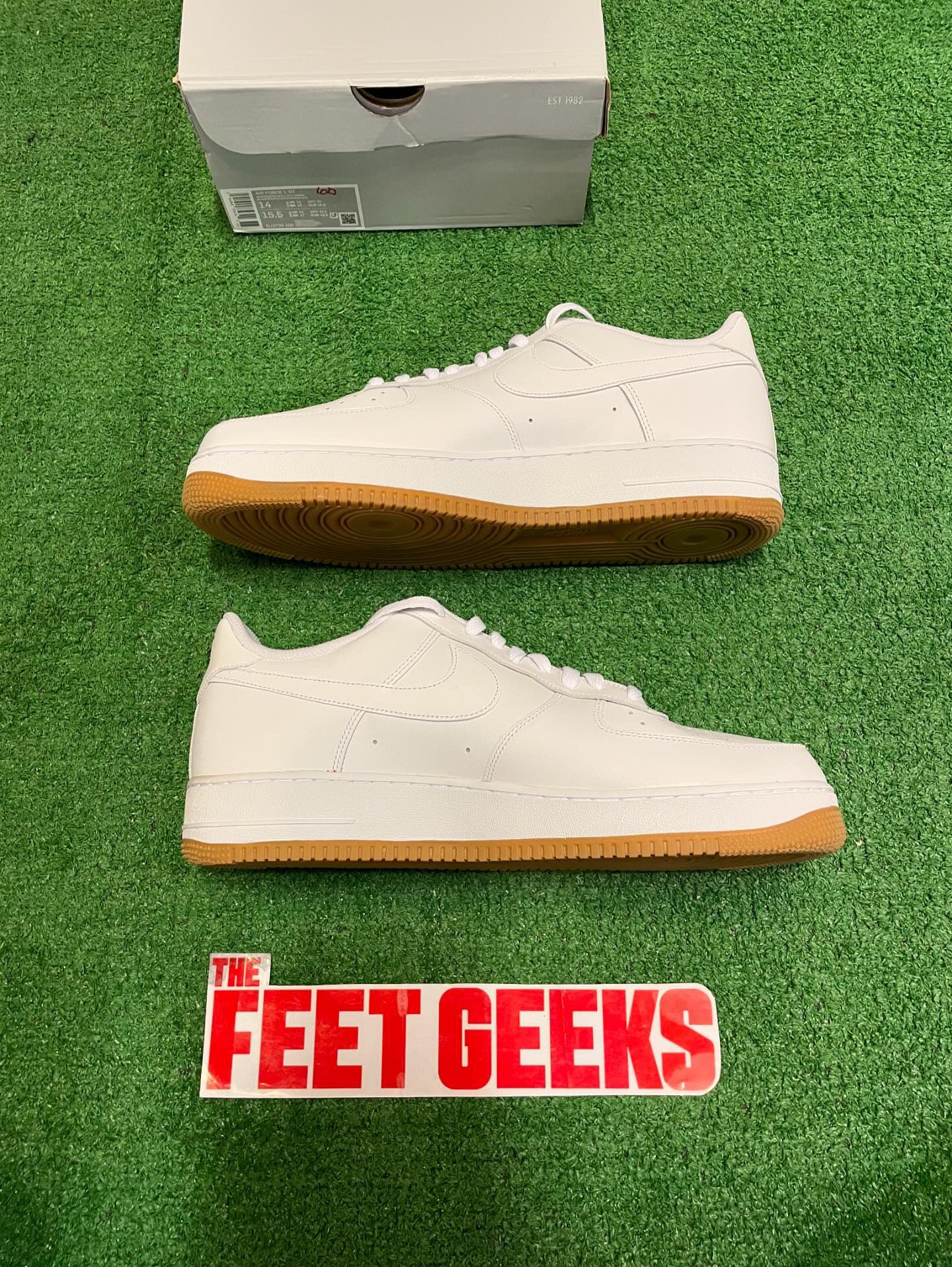 Men’s Nike Air Force 1 Low White Gum Size 14 & 15 Shoes Brand New