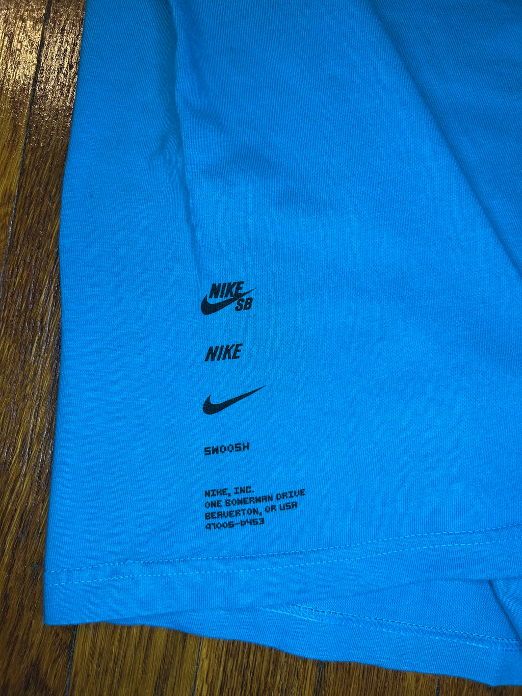 Nike SB Logo Skate T-Shirt Laser Blue Black Size XL
