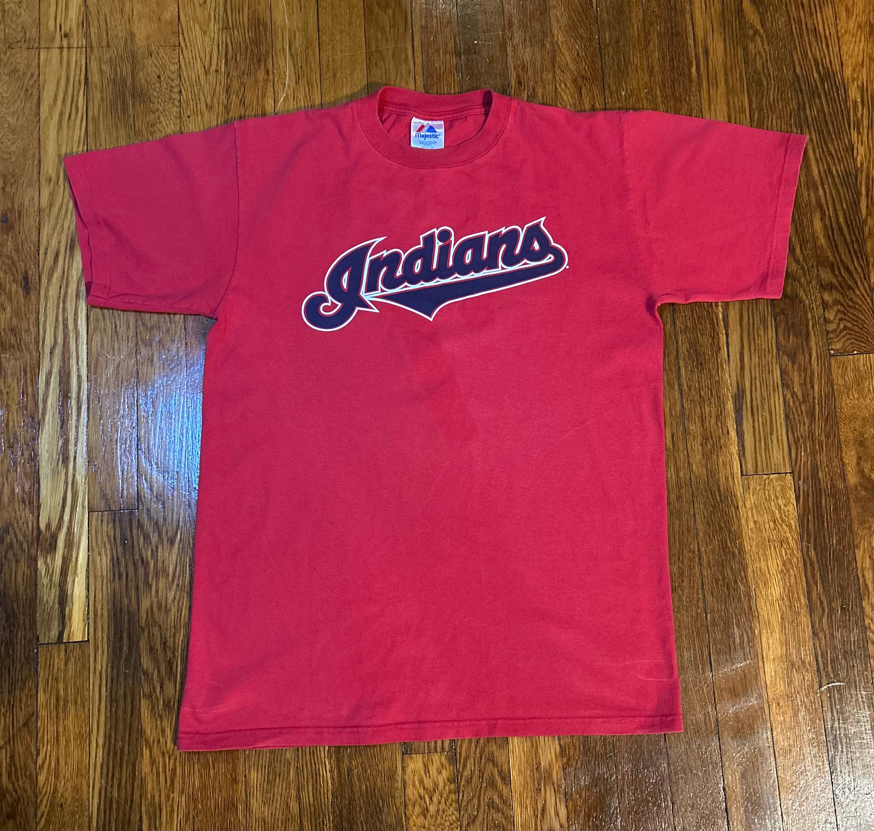 Kenny Lofton Cleveland Indians Majestic Jersey MLB T-shirt Size Large