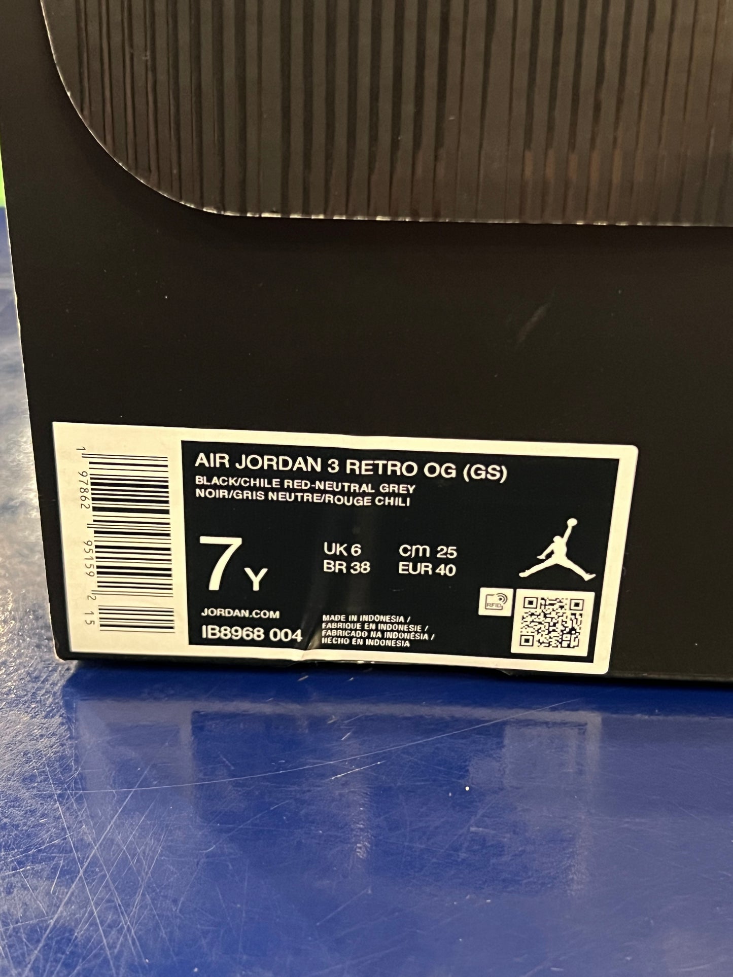 Gradeschool Air Jordan 3 Rare Air Size 7y