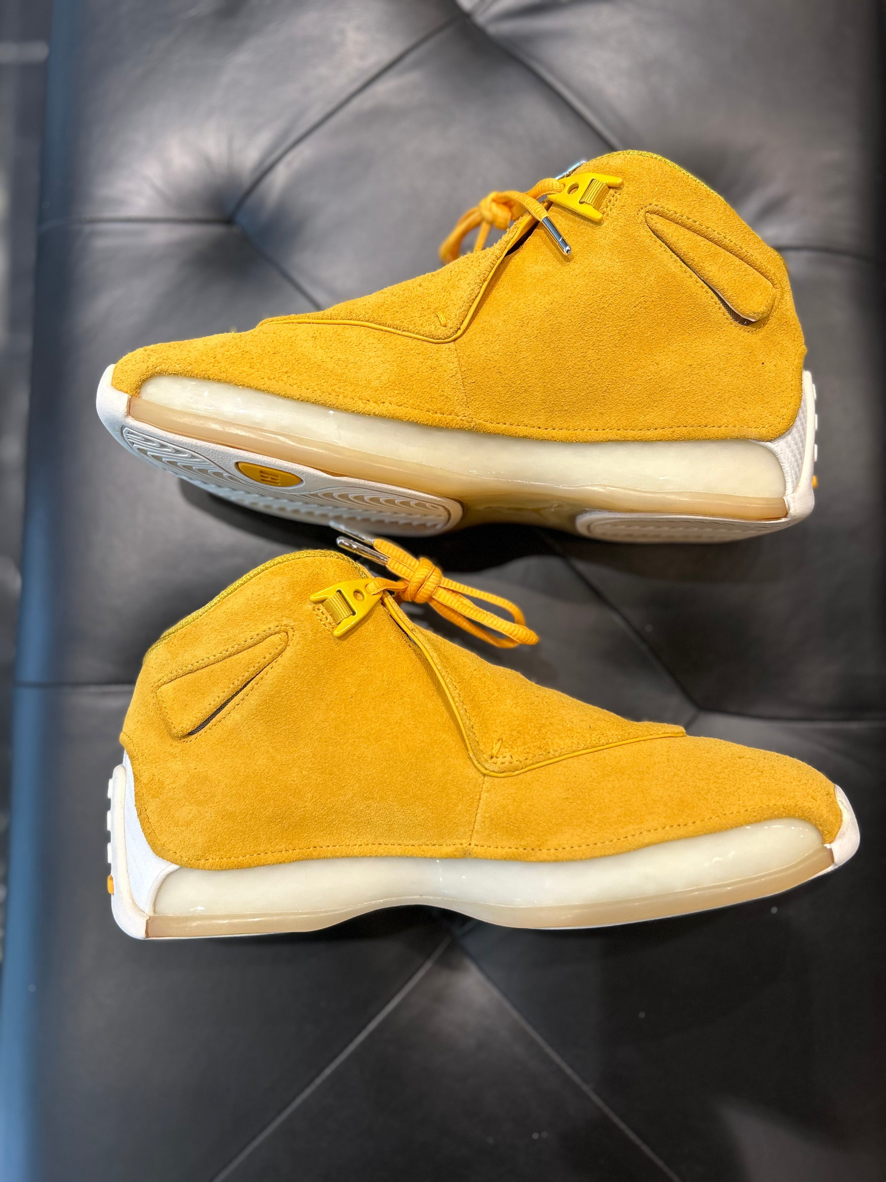 Air Jordan 18 Retro Yellow Ochre Size 8.5 Men's Shoes