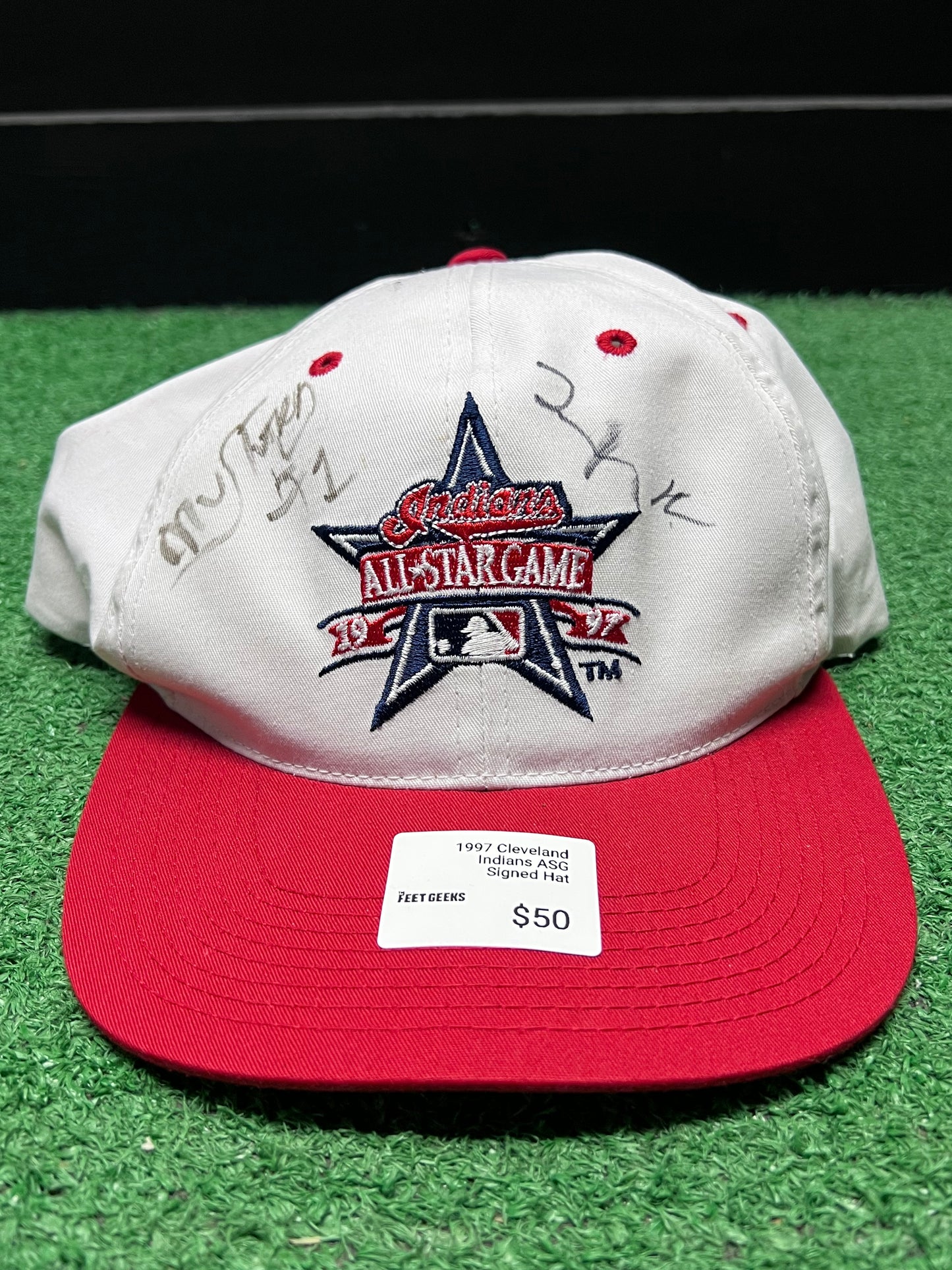 1997 Indians ASG Signed Hat