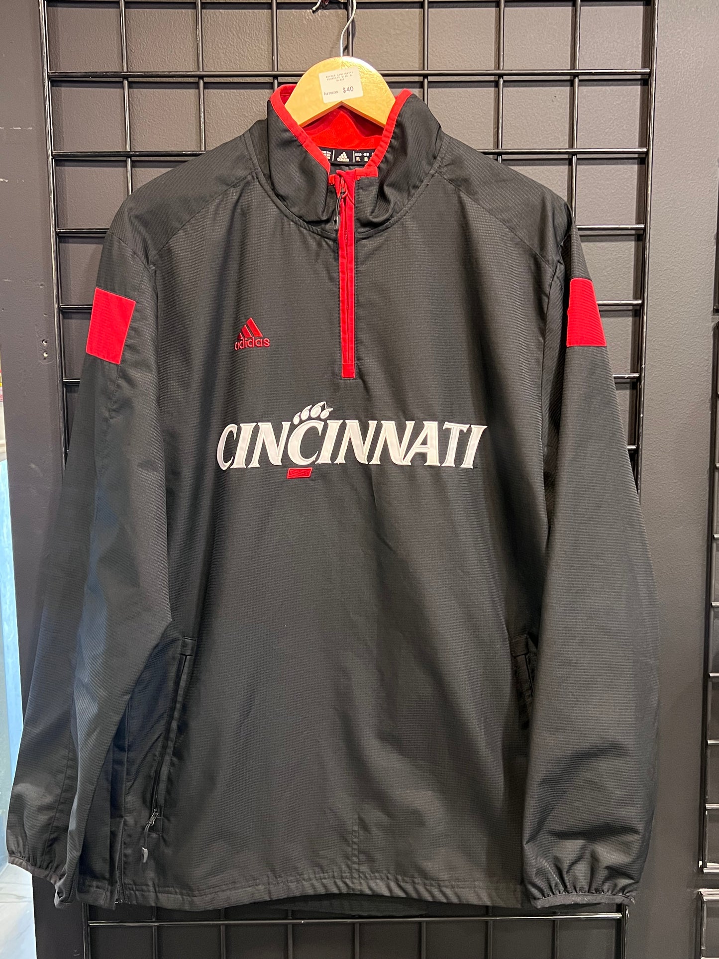 Men’s Adidas Cincinnati Bearcats Jacket Black Size XL