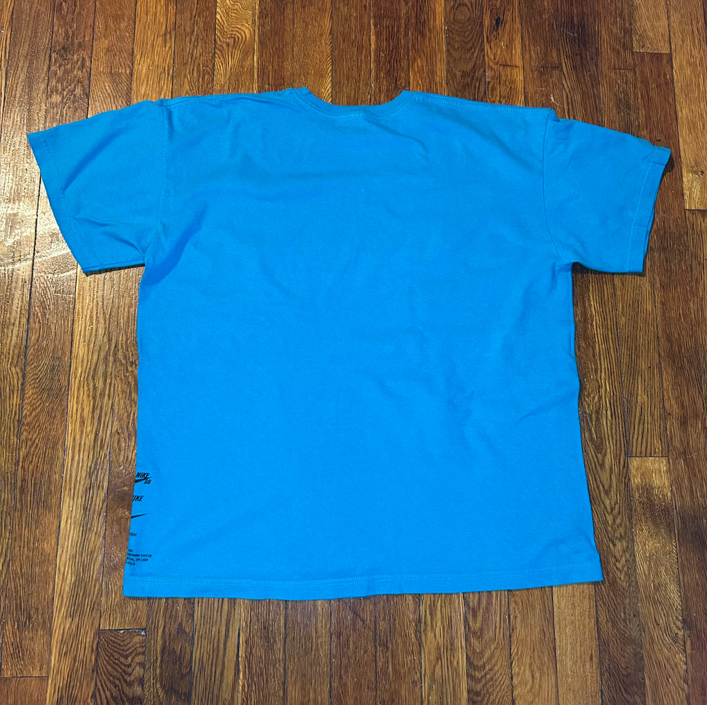 Nike SB Logo Skate T-Shirt Laser Blue Black Size XL