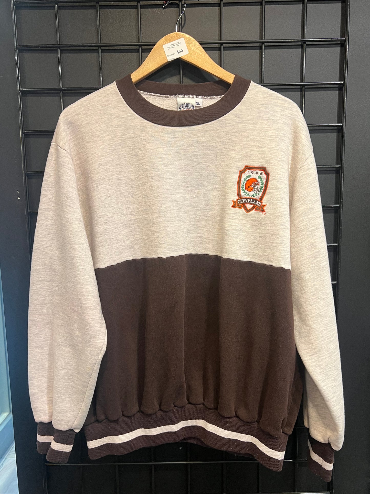 Stadium Club Chalkline Cleveland Browns Crewneck Size XL