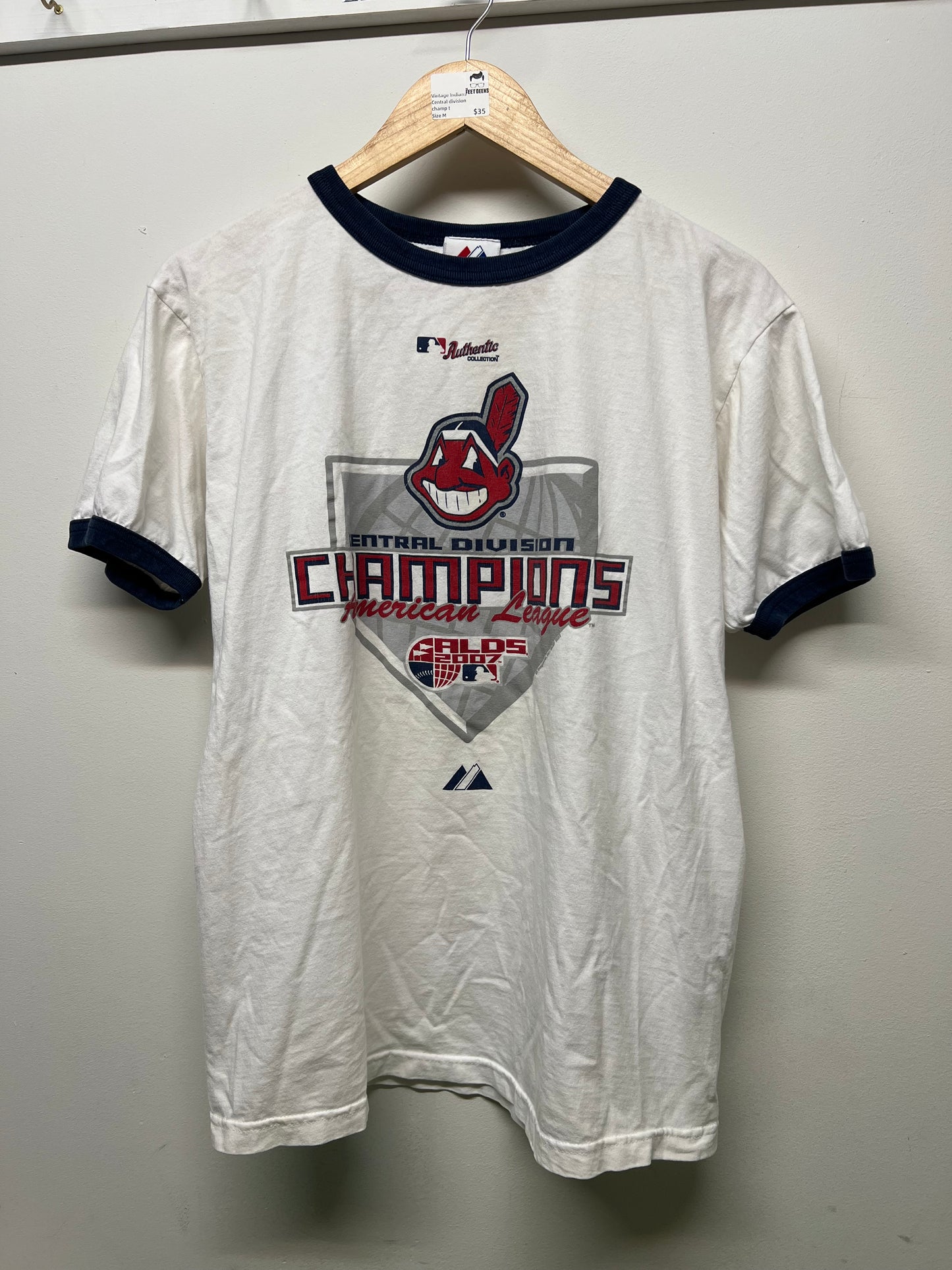 Vintage Cleveland Indians Central Champs Tee Size M